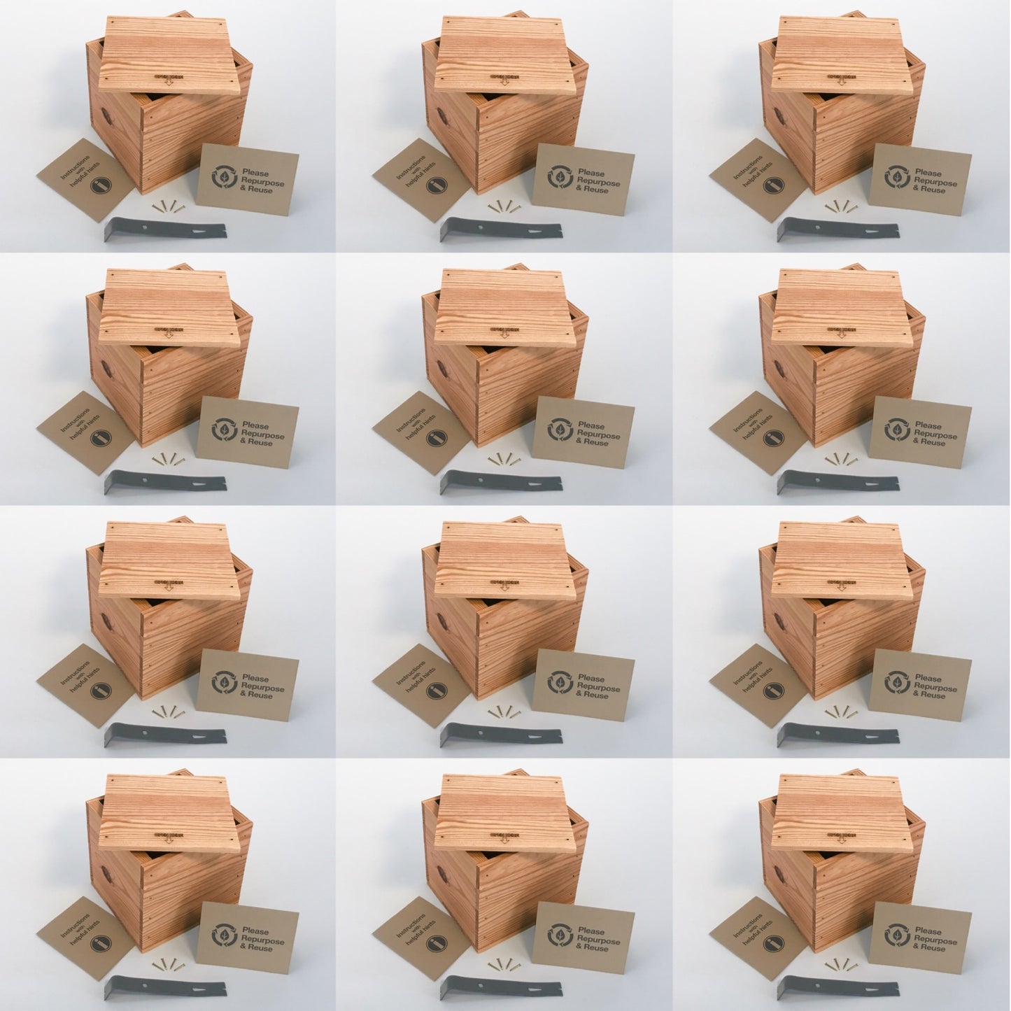 12 Small-sized DIY gift crate kits by Carpenter Core