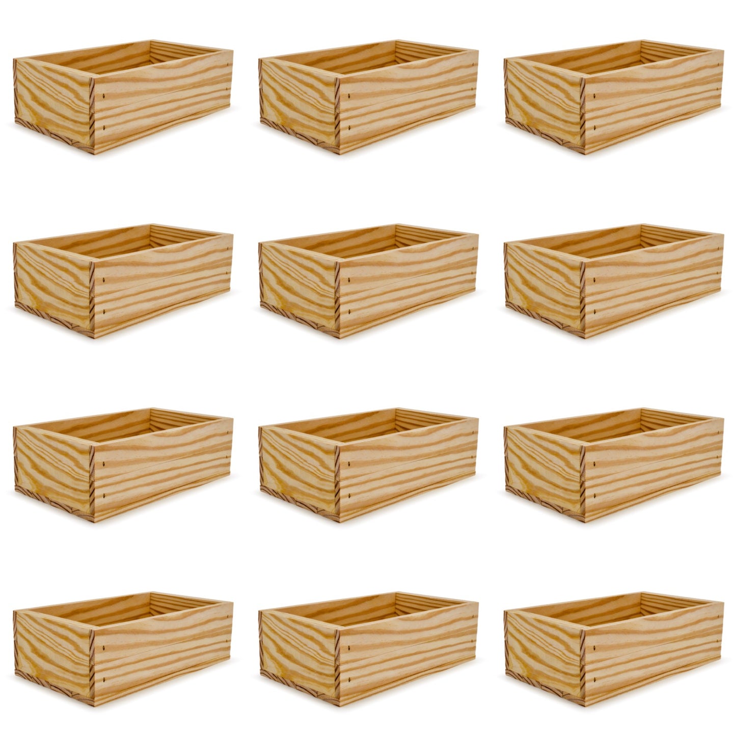 12 Small wooden crates 11x6.25x3.5