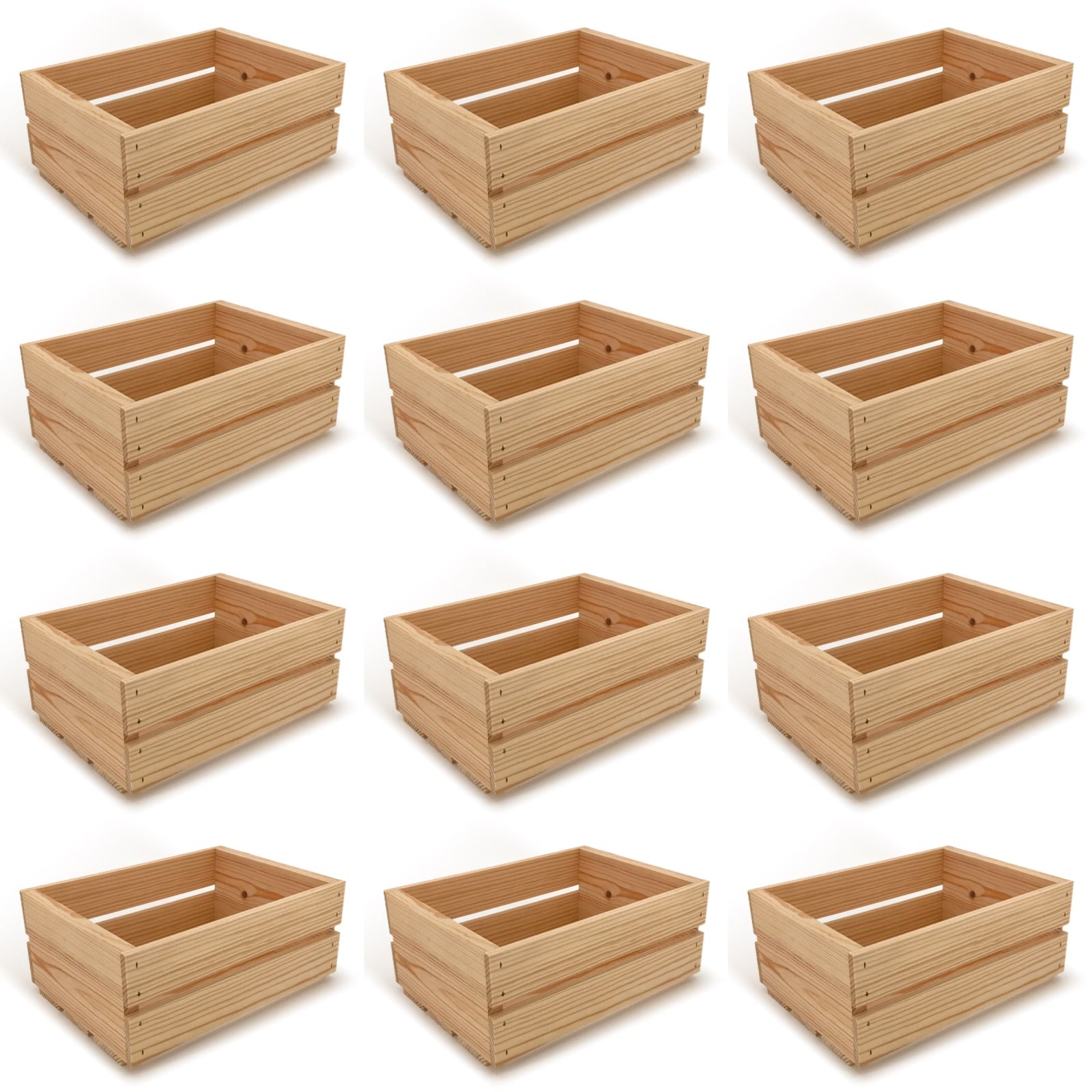 12 Small wooden crates 12x9x5.25