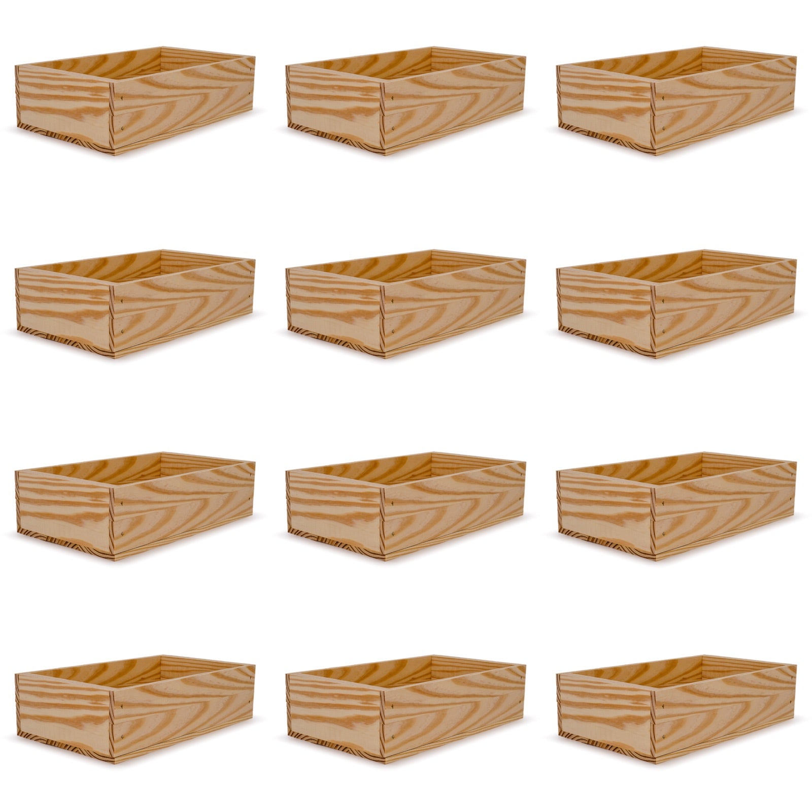 12 Small wooden crates 13x7.5x3.5