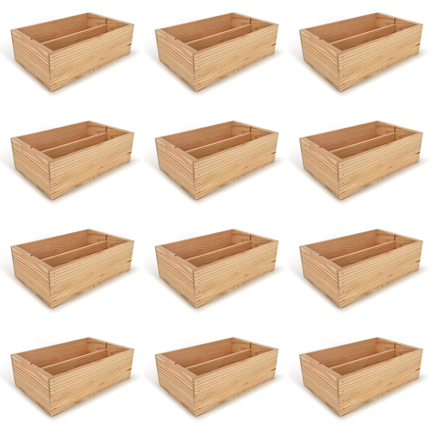 12 Two Bottle Wine Crate Boxes 14x9x4.5