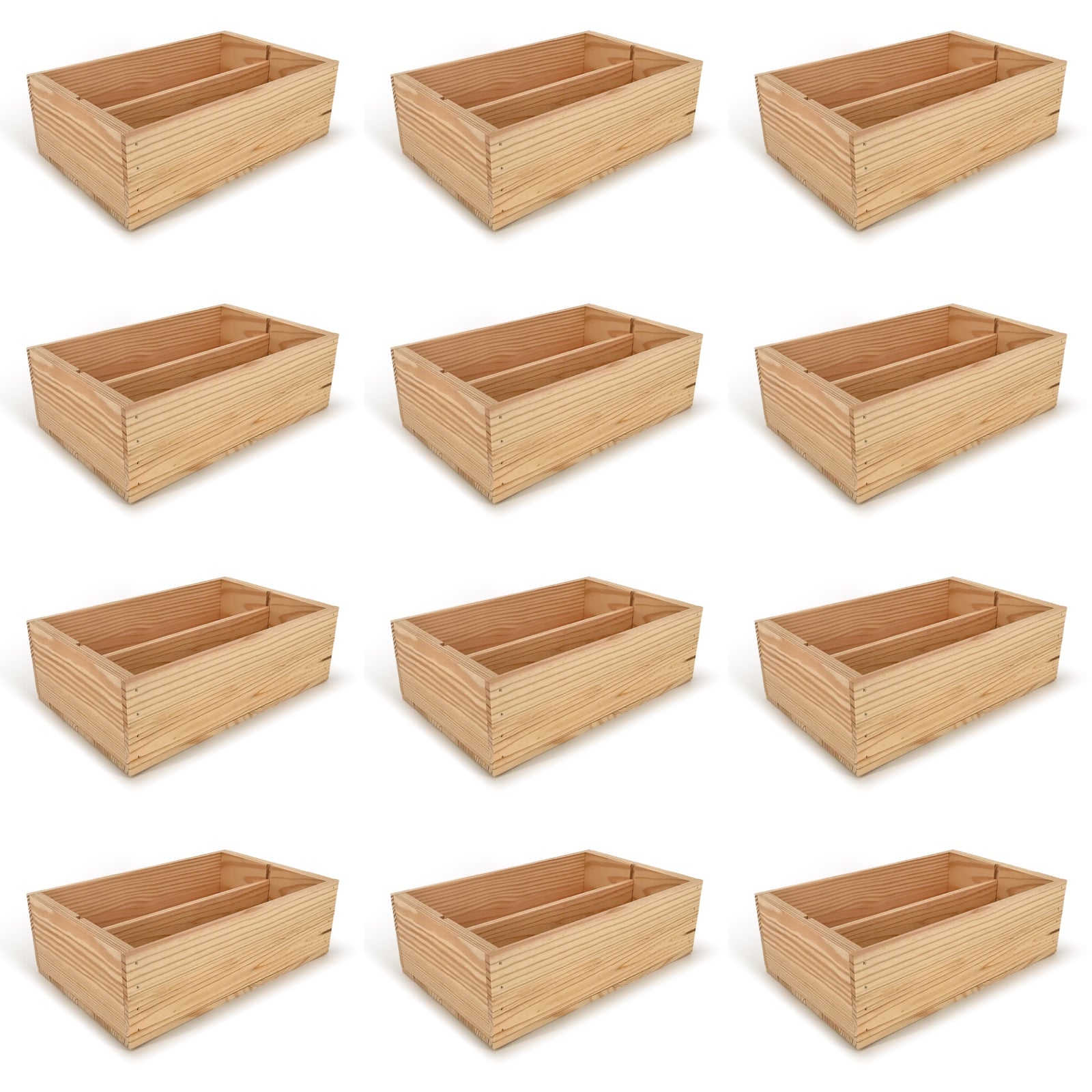 12 Two Bottle Wine Crate Boxes 14x9x4.5