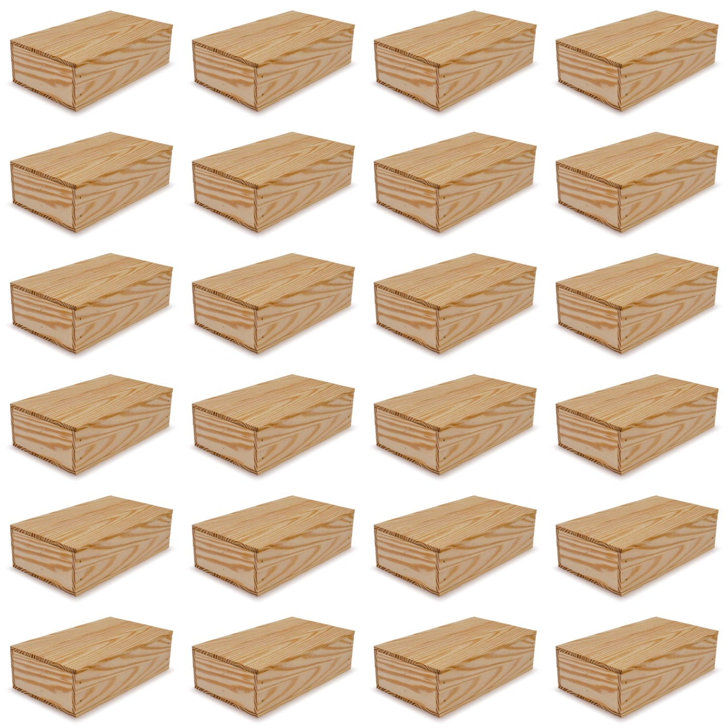 24-2 Bottle wine crates with lid 13x7.5x3.5