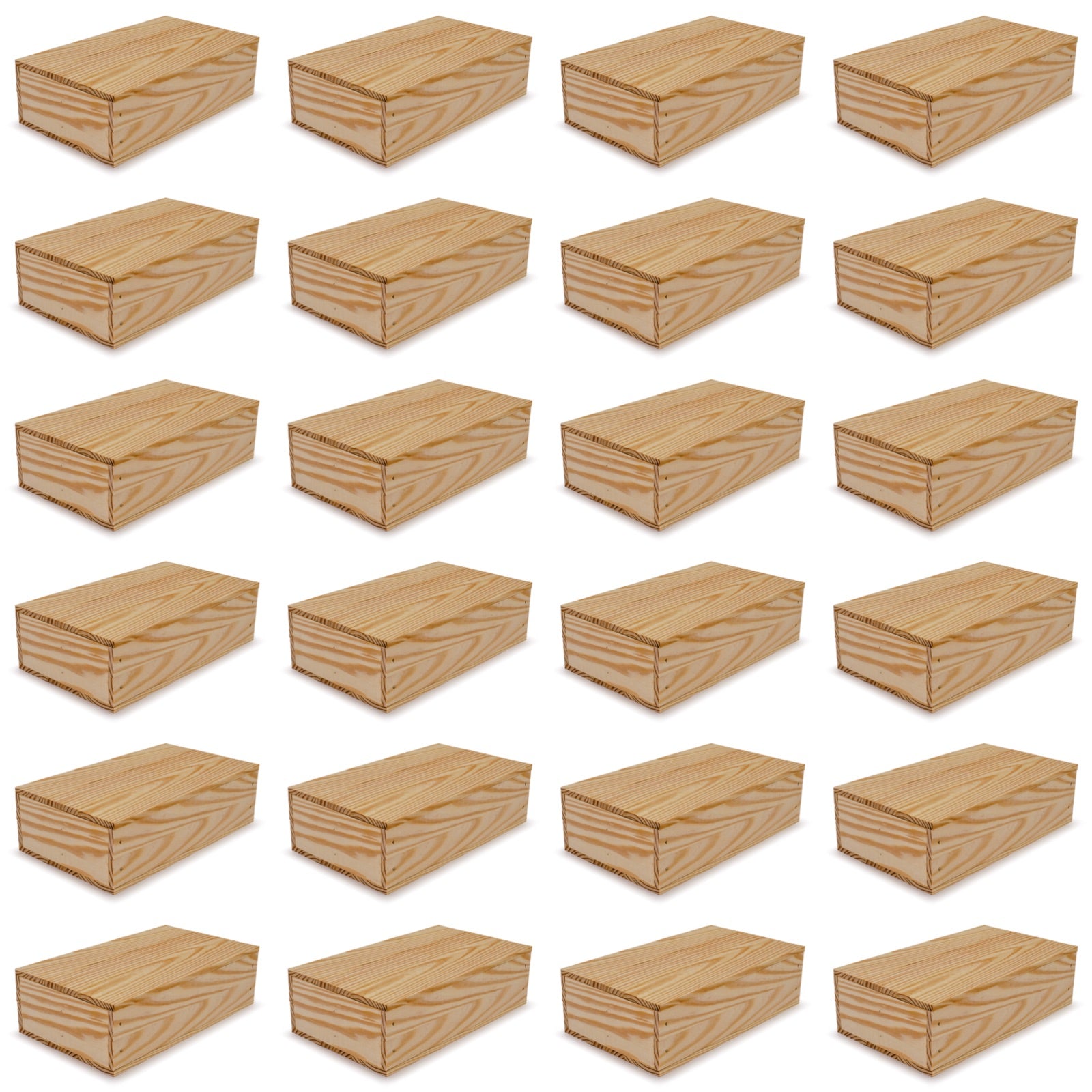 24-2 Bottle wine crates with lid 13x7.5x3.5