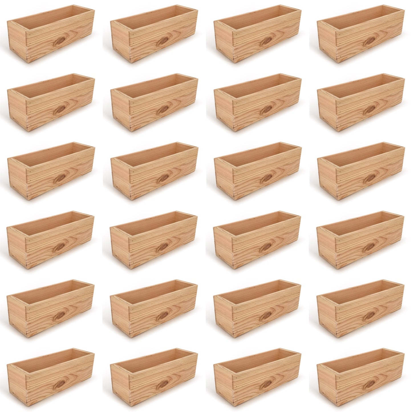 24 Single Bottle Wine Crate Box 14x4.5x4.5