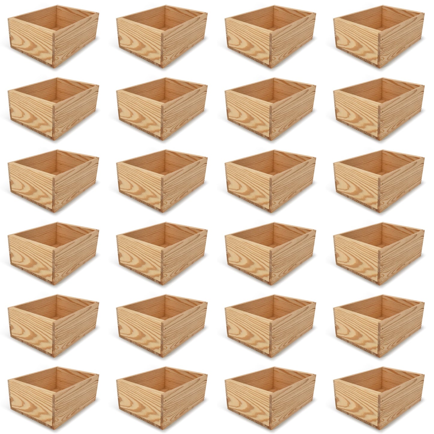 24 Small wooden crates 10x8x4.25