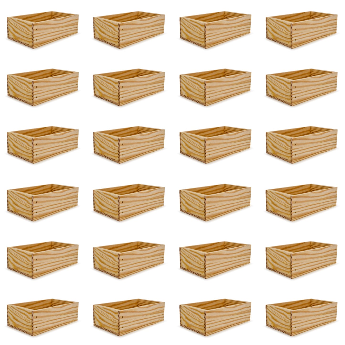 24 Small wooden crates 11x6.25x3.5