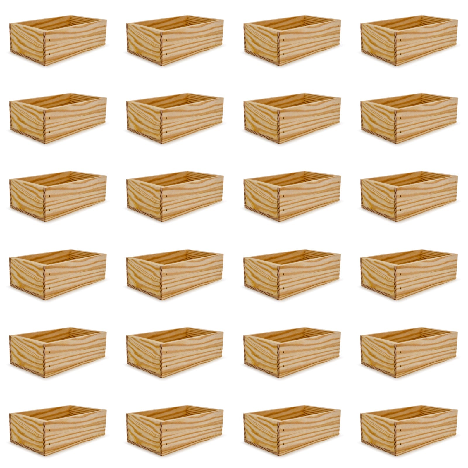 24 Small wooden crates 11x6.25x3.5