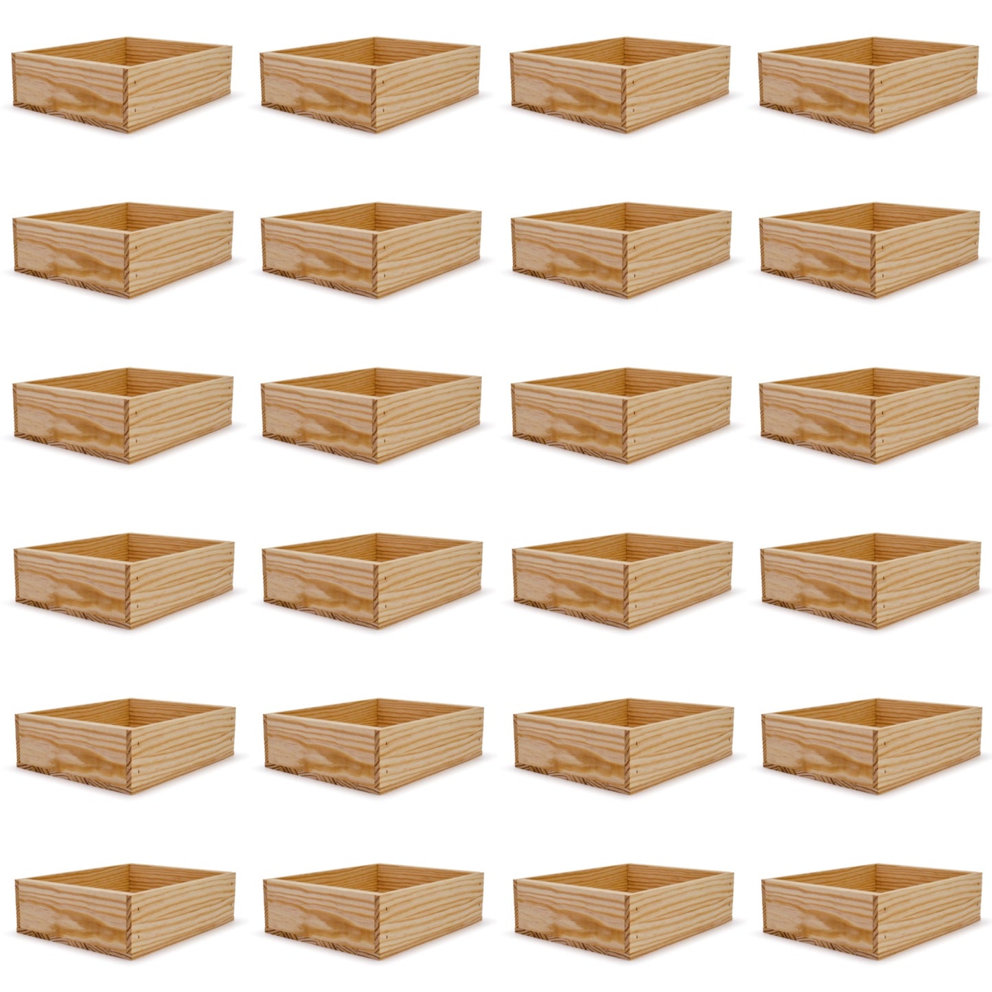 24 Small wooden crates 12x9.75x3.5