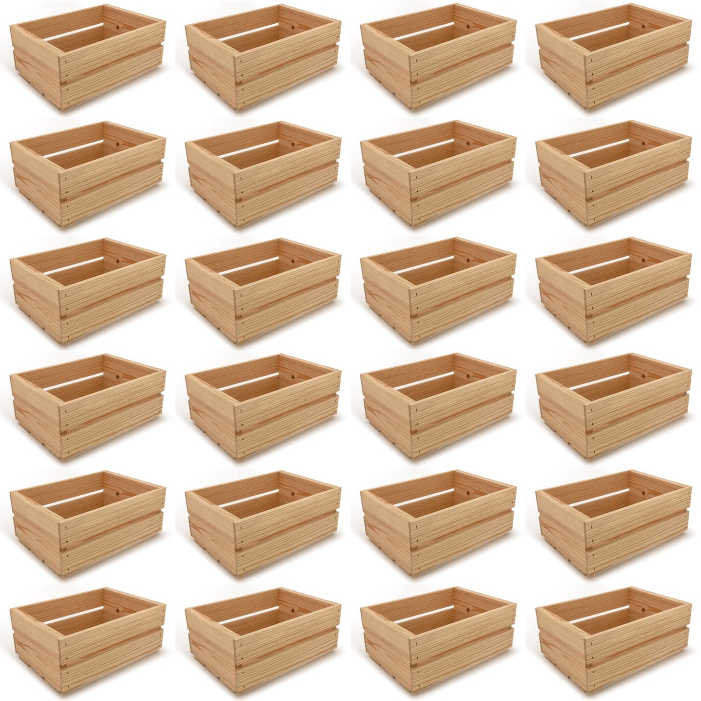 24 Small wooden crates 12x9x5.25