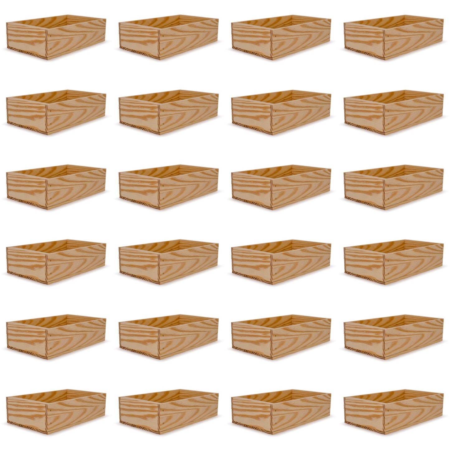 24 Small wooden crates 13x7.5x3.5