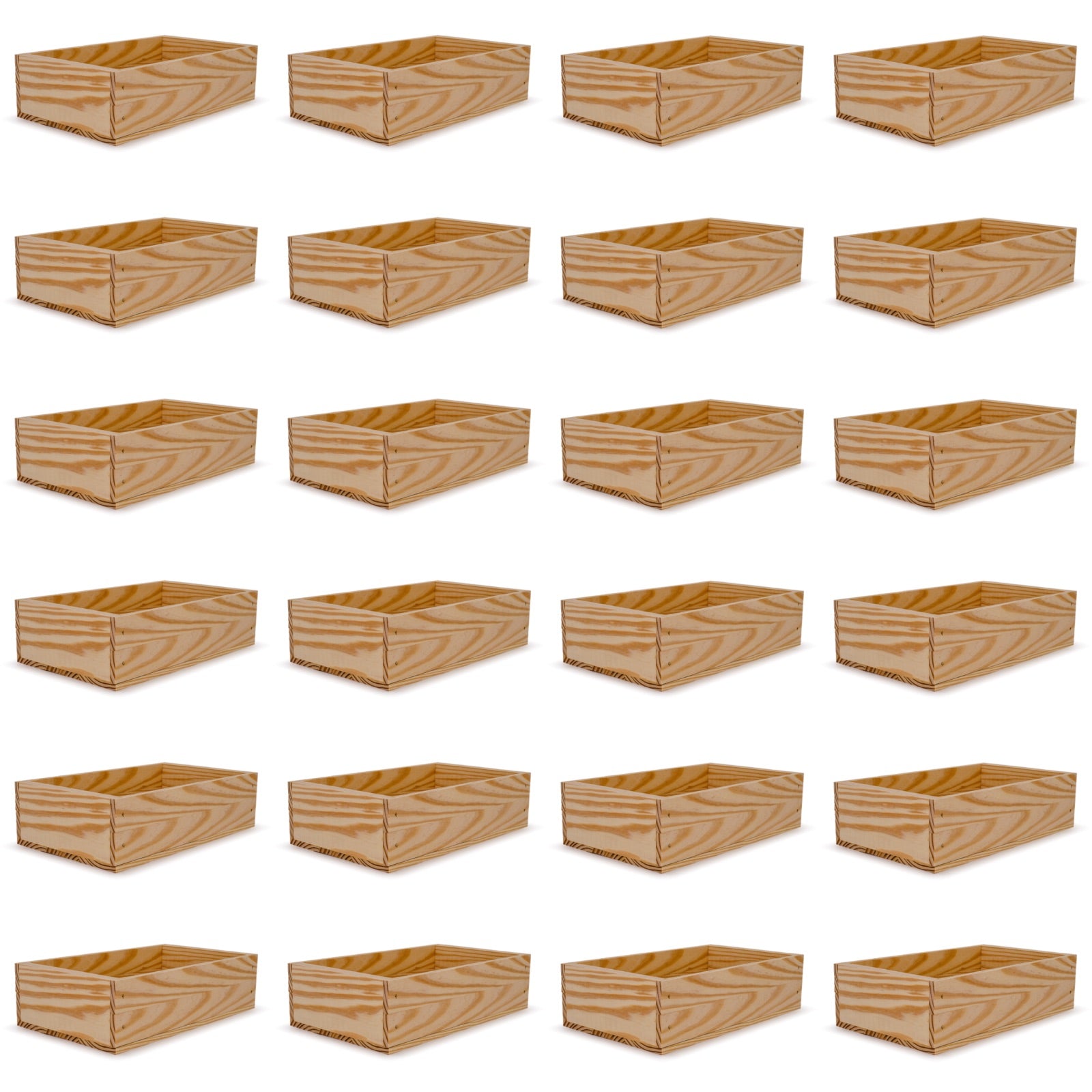 24 Small wooden crates 13x7.5x3.5