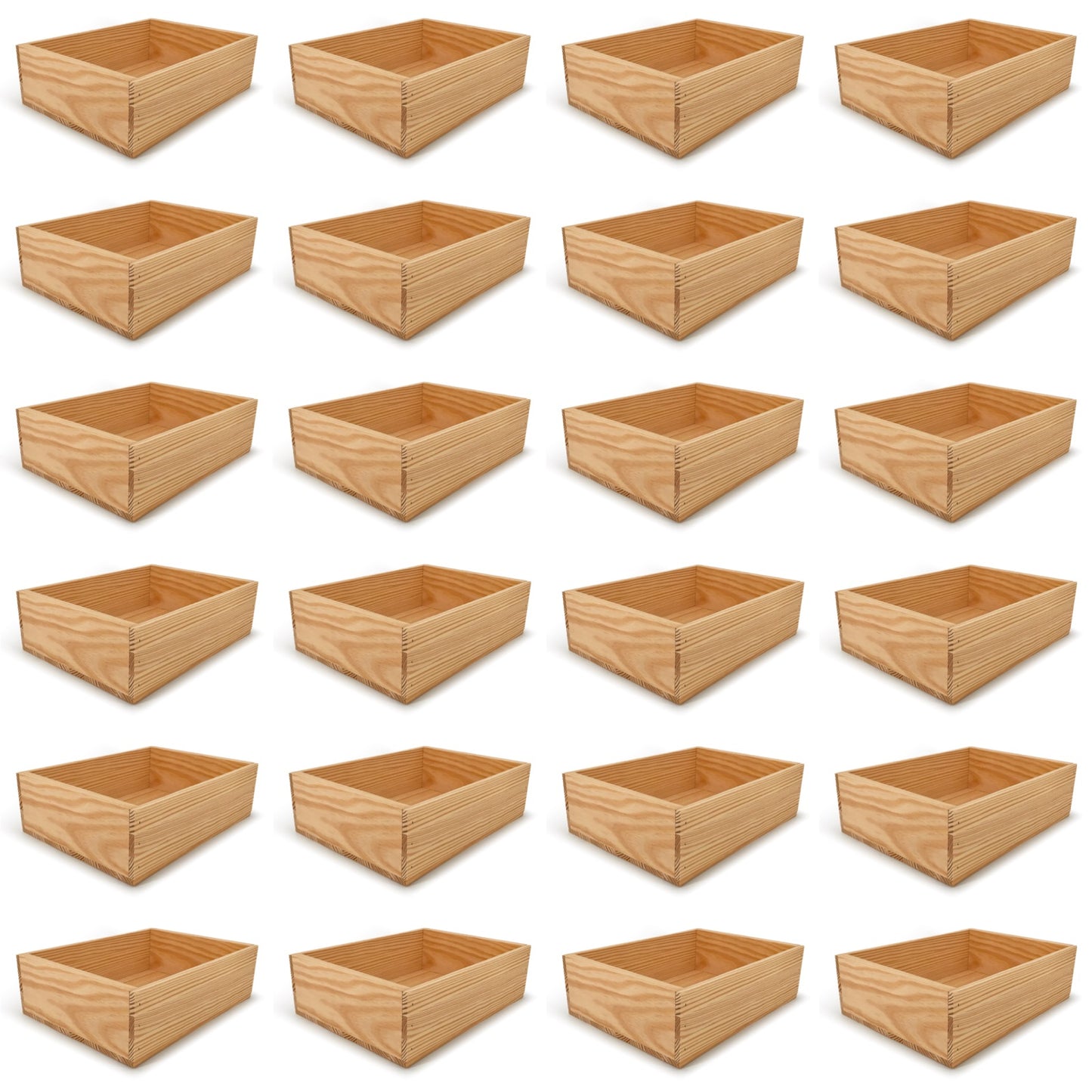 24 Small wooden crates 14x10x4.25