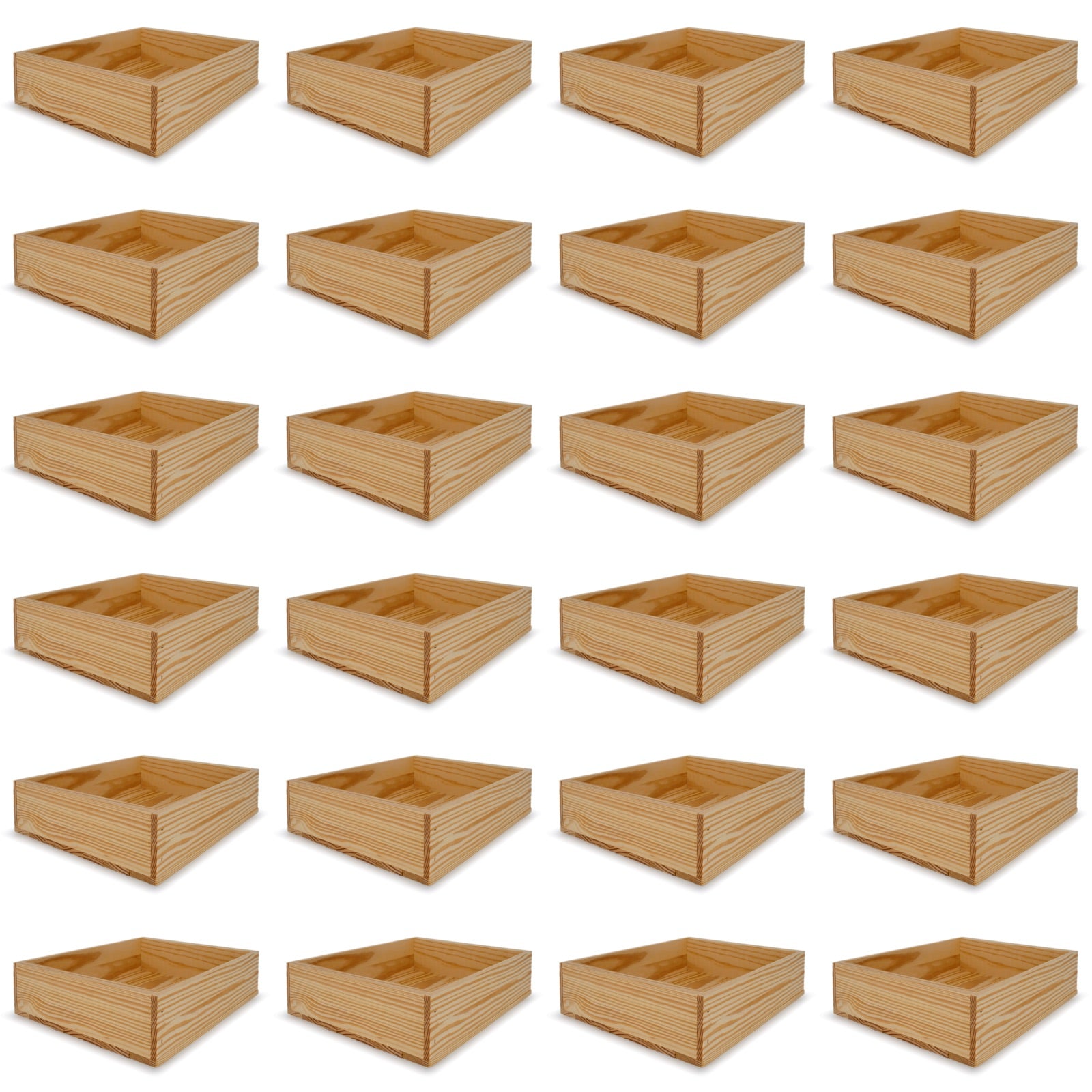 24 Small wooden crates 14x11.5x3.5