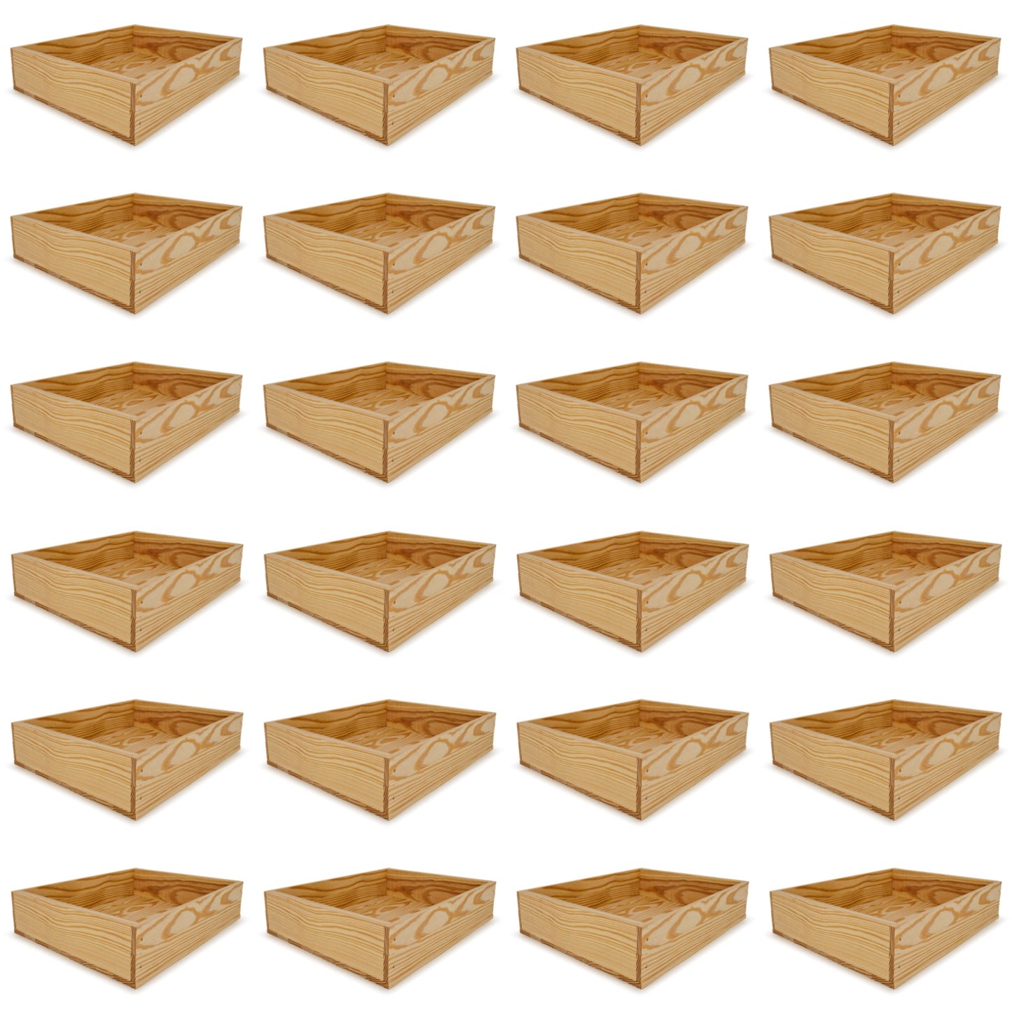 24 Small wooden crates 16x13.25x3.5