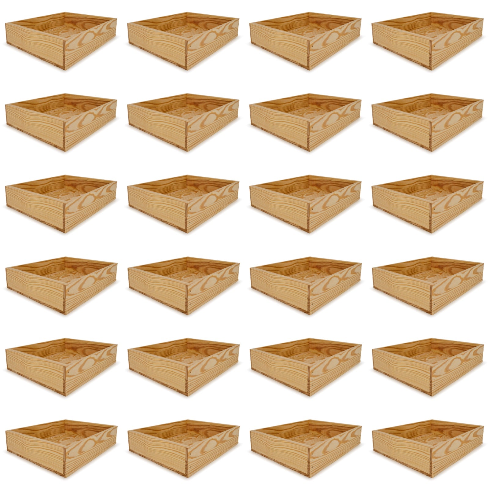 24 Small wooden crates 16x13.25x3.5