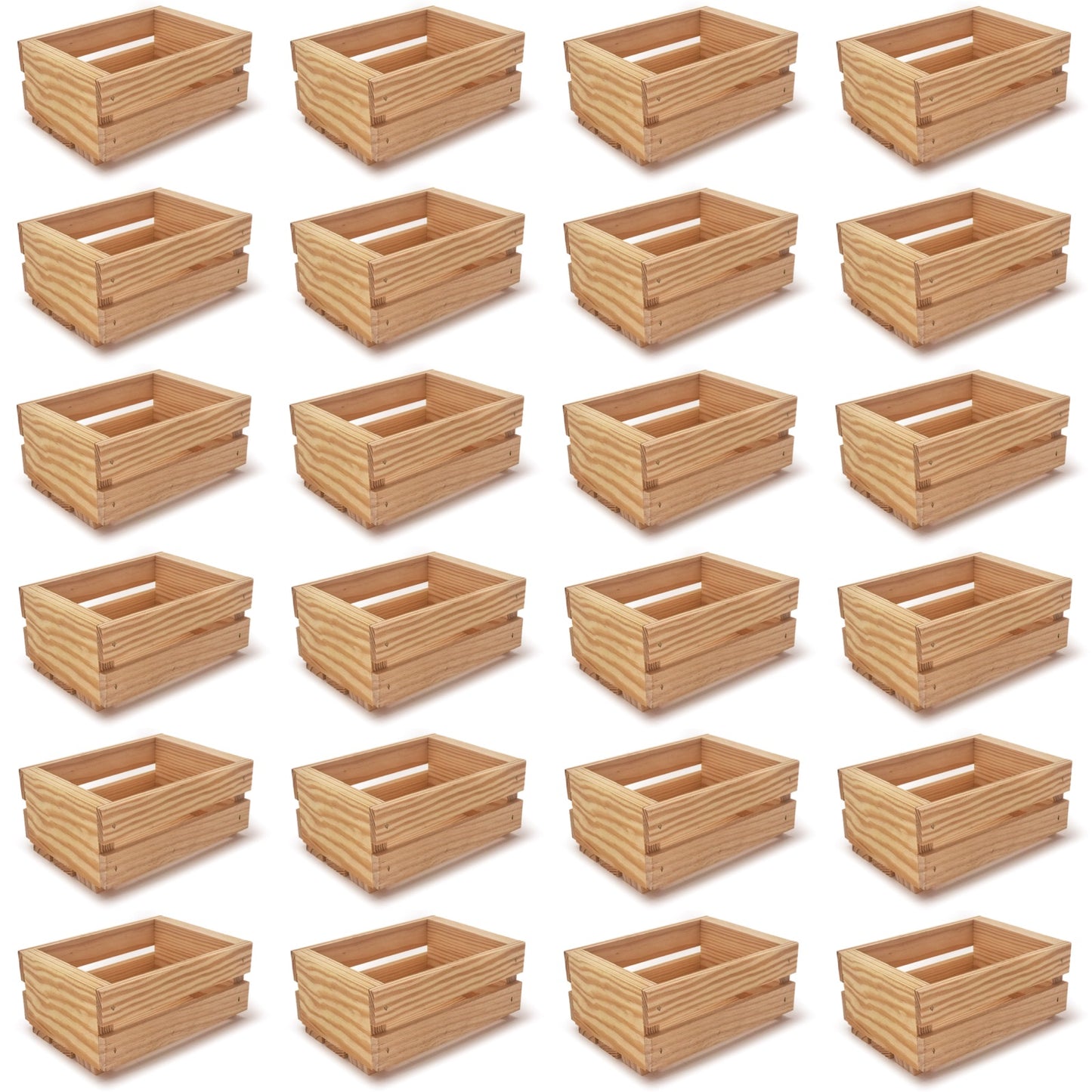 24 Small wooden crates 7.125x5.5x3.5