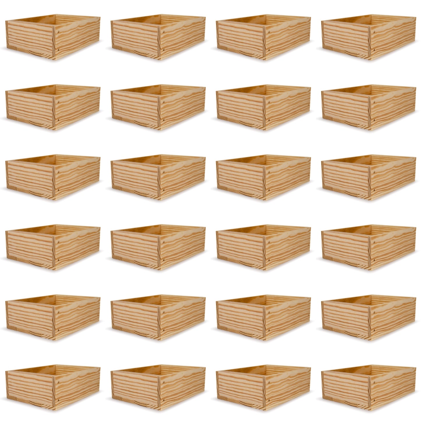 24 Small wooden crates 8x6.25x2.75
