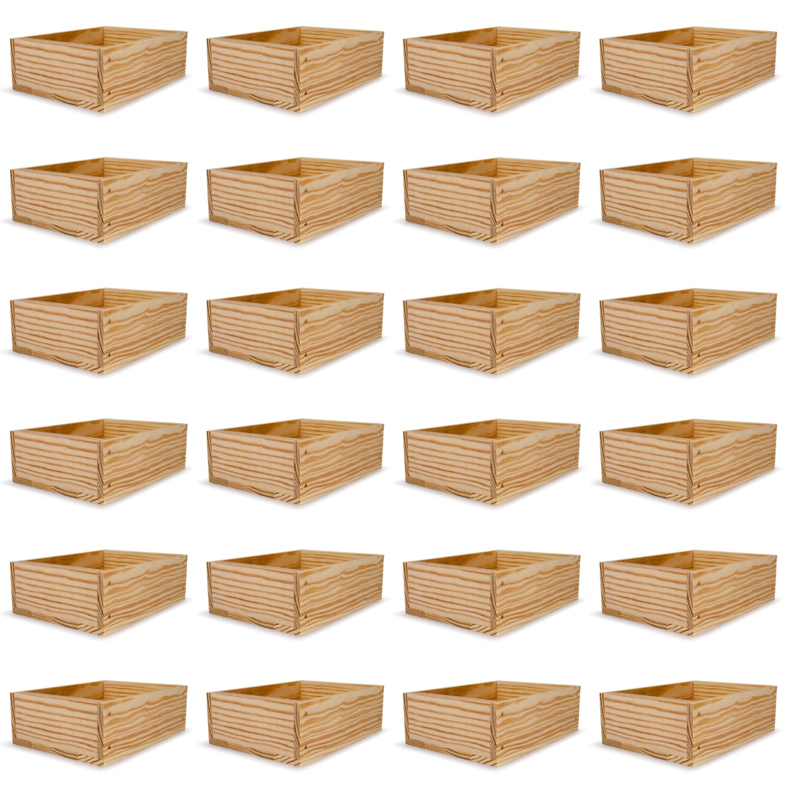 24 Small wooden crates 8x6.25x2.75