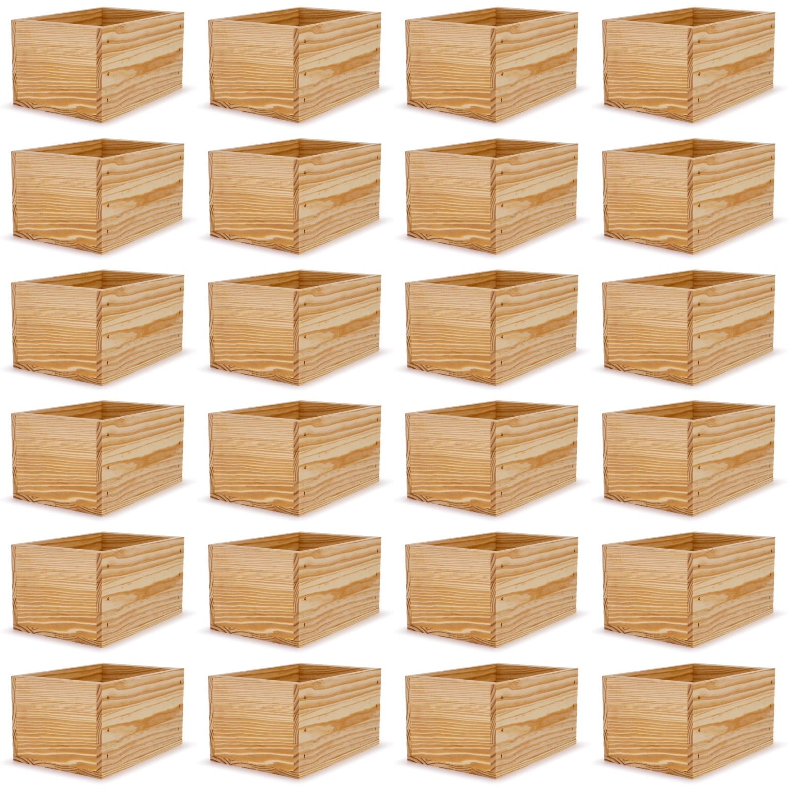 24 Small wooden crates 9x6.25x5.25