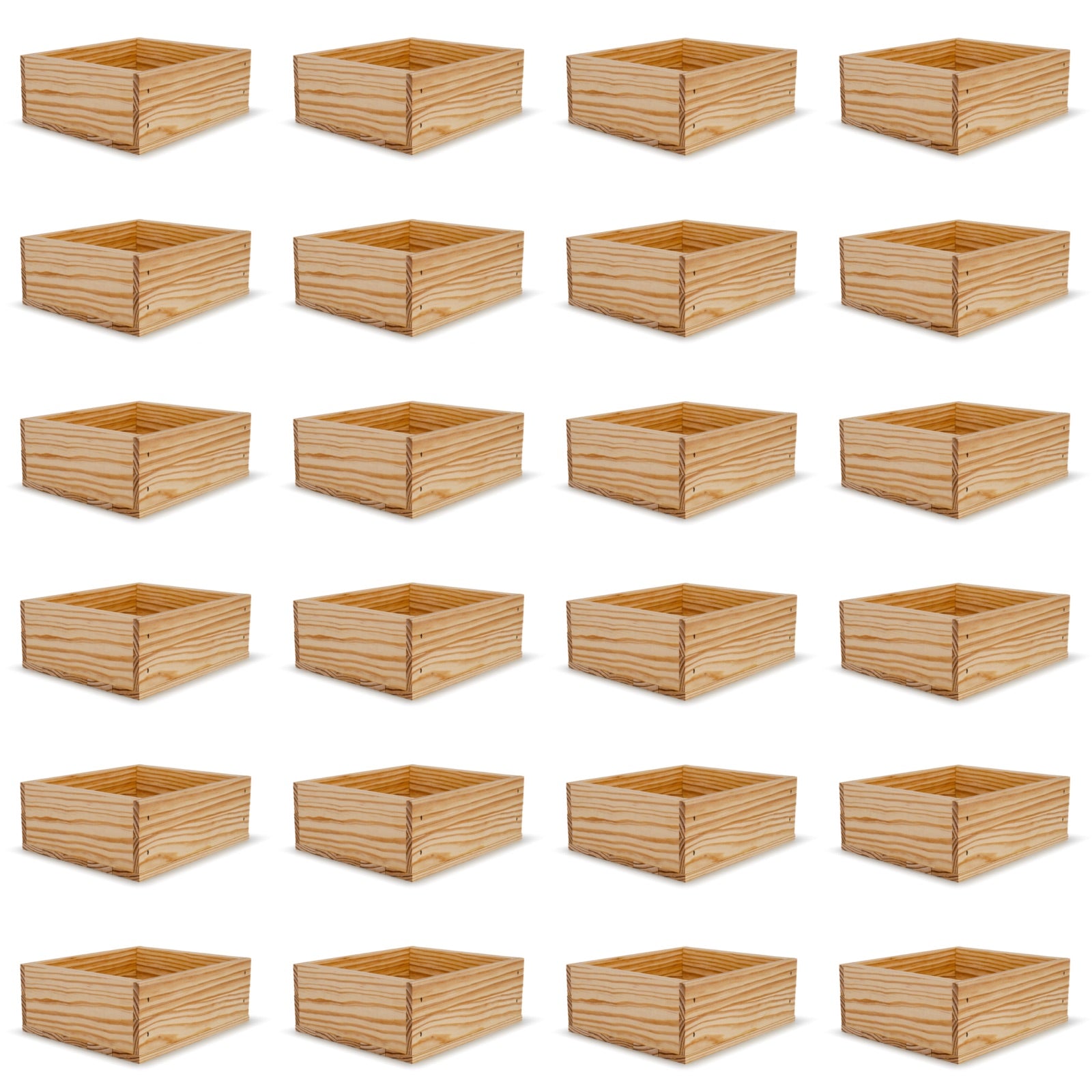 24 Small wooden crates 9x8x3.5