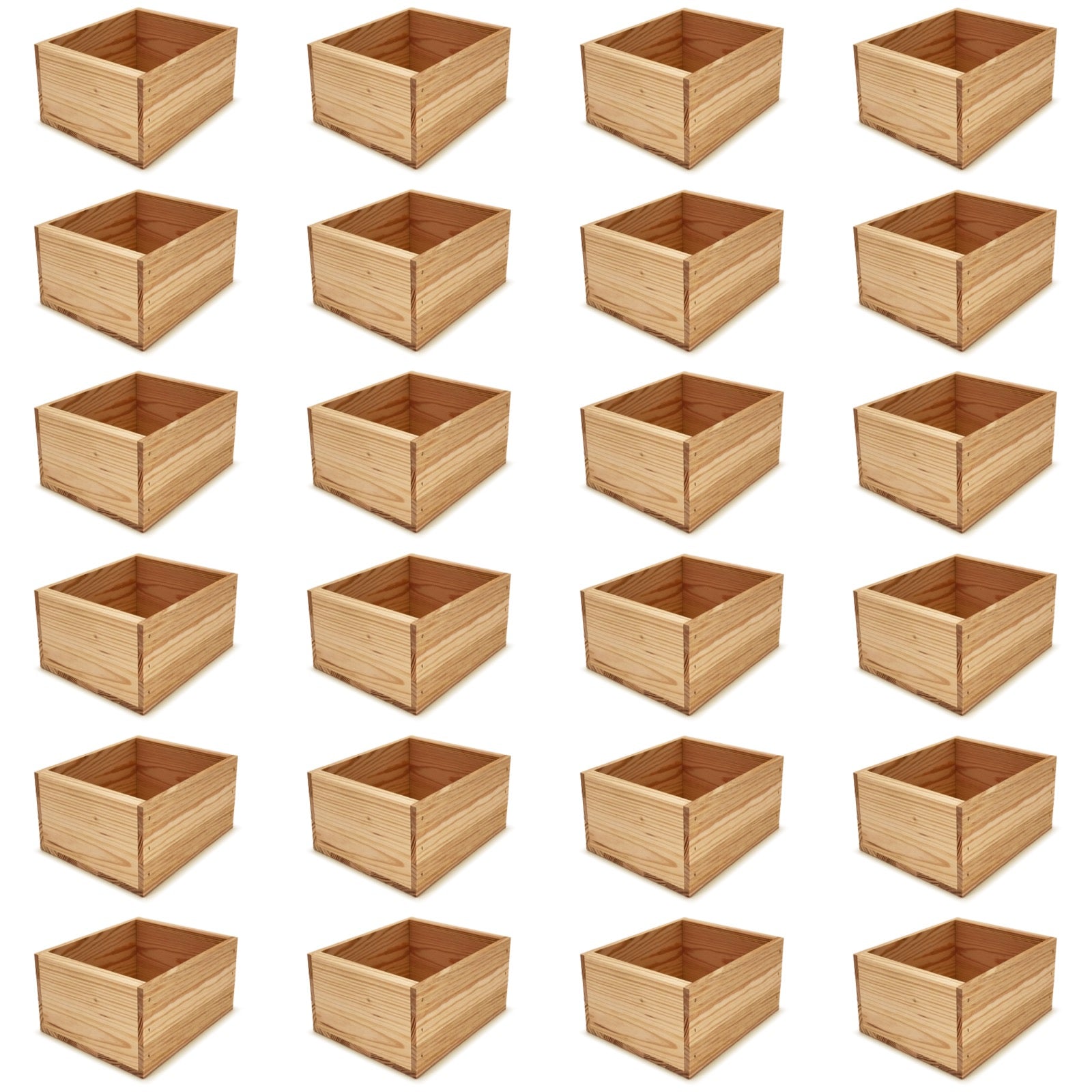 24 Small wooden crates 9x8x5.25