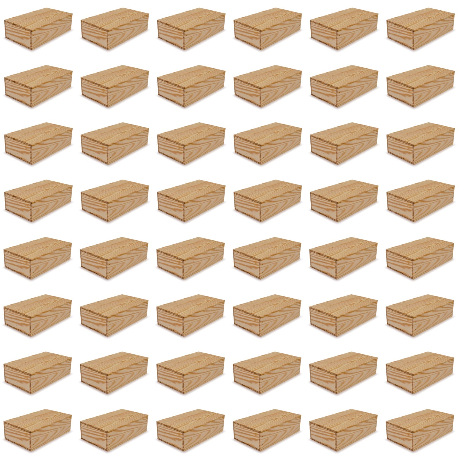 48-2 Bottle wine crates with lid 13x7.5x3.5