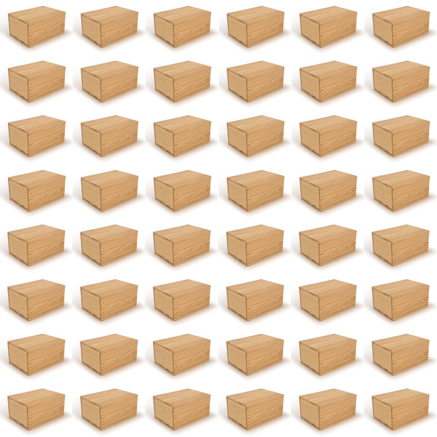 48 Small wooden crate boxes with lid 7x5.5.3.5