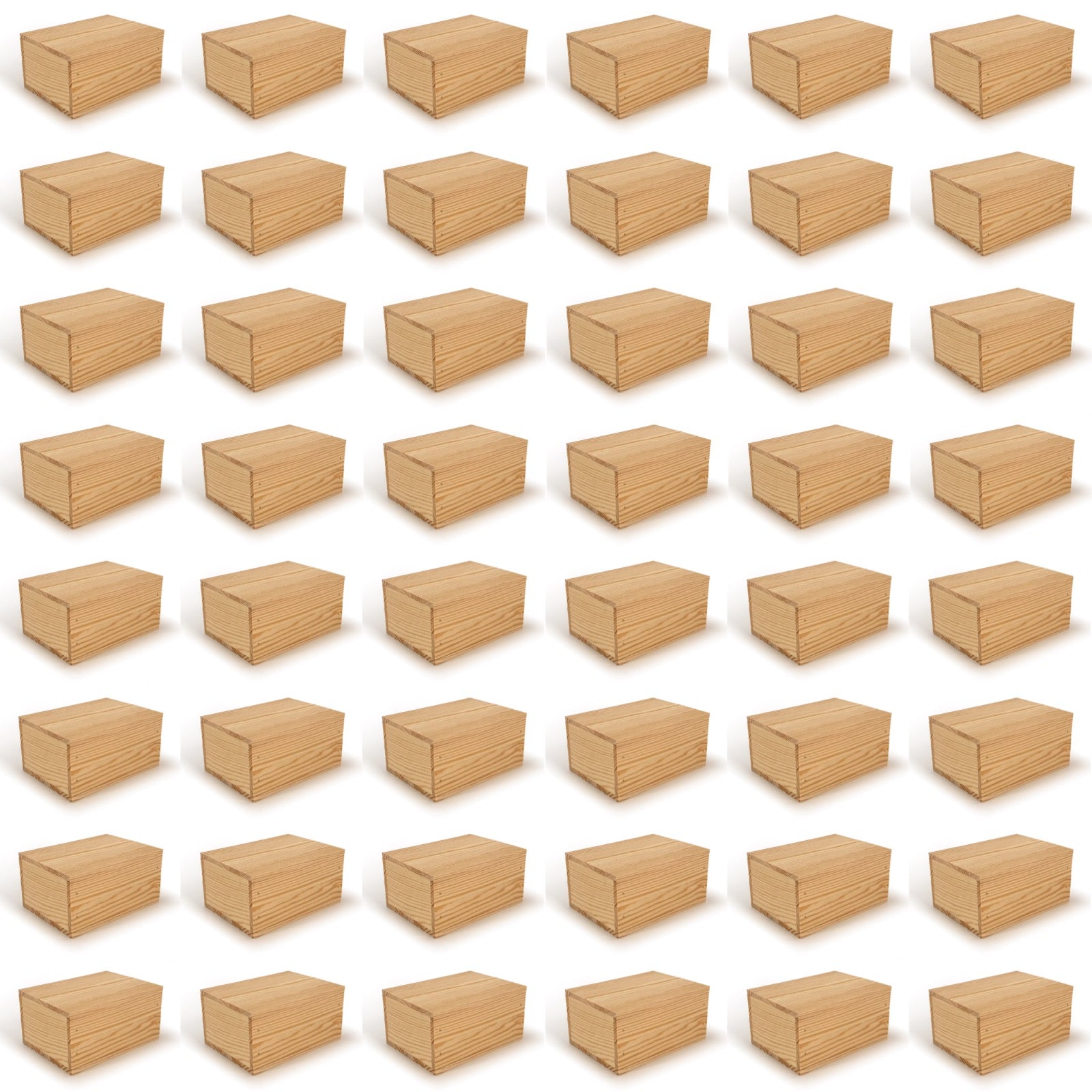 48 Small wooden crate boxes with lid 7x5.5.3.5