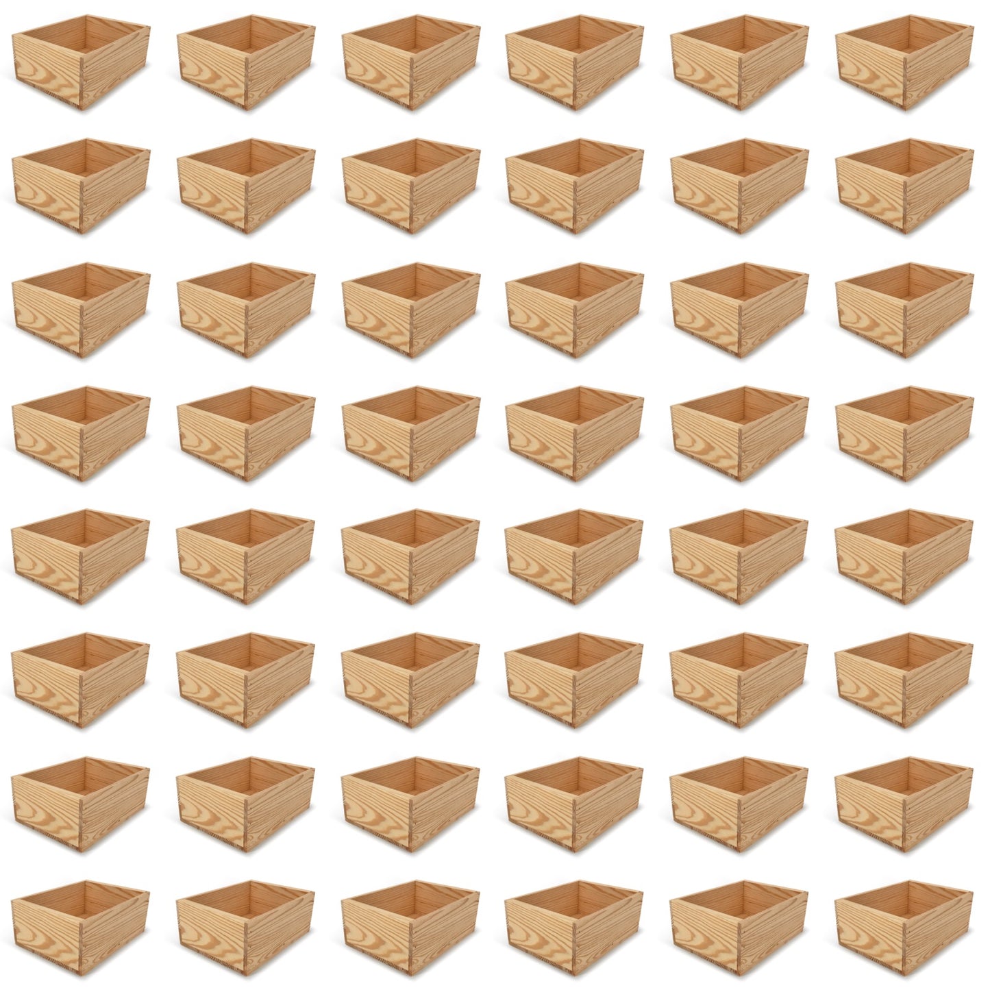 48 Small wooden crates 10x8x4.25