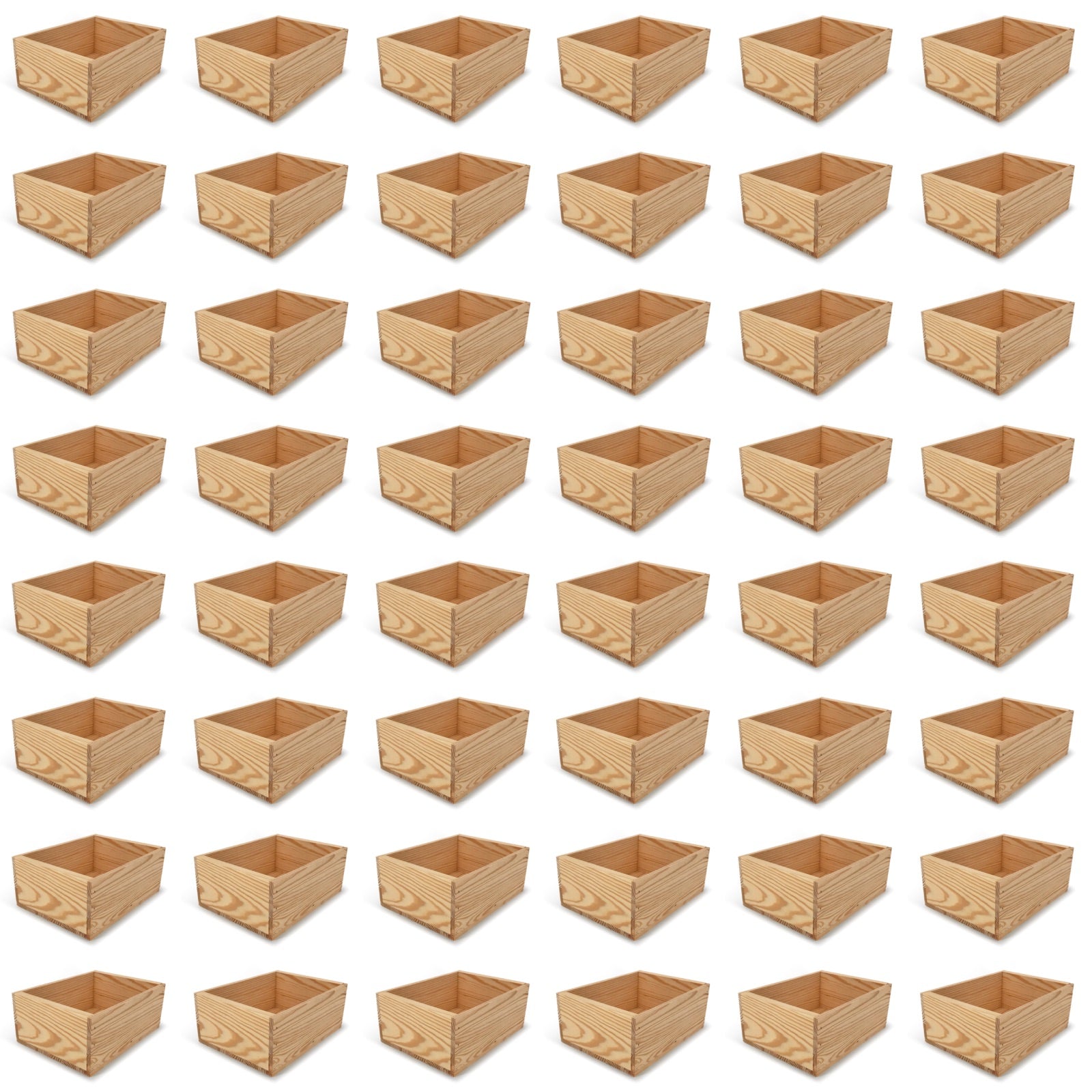 48 Small wooden crates 10x8x4.25