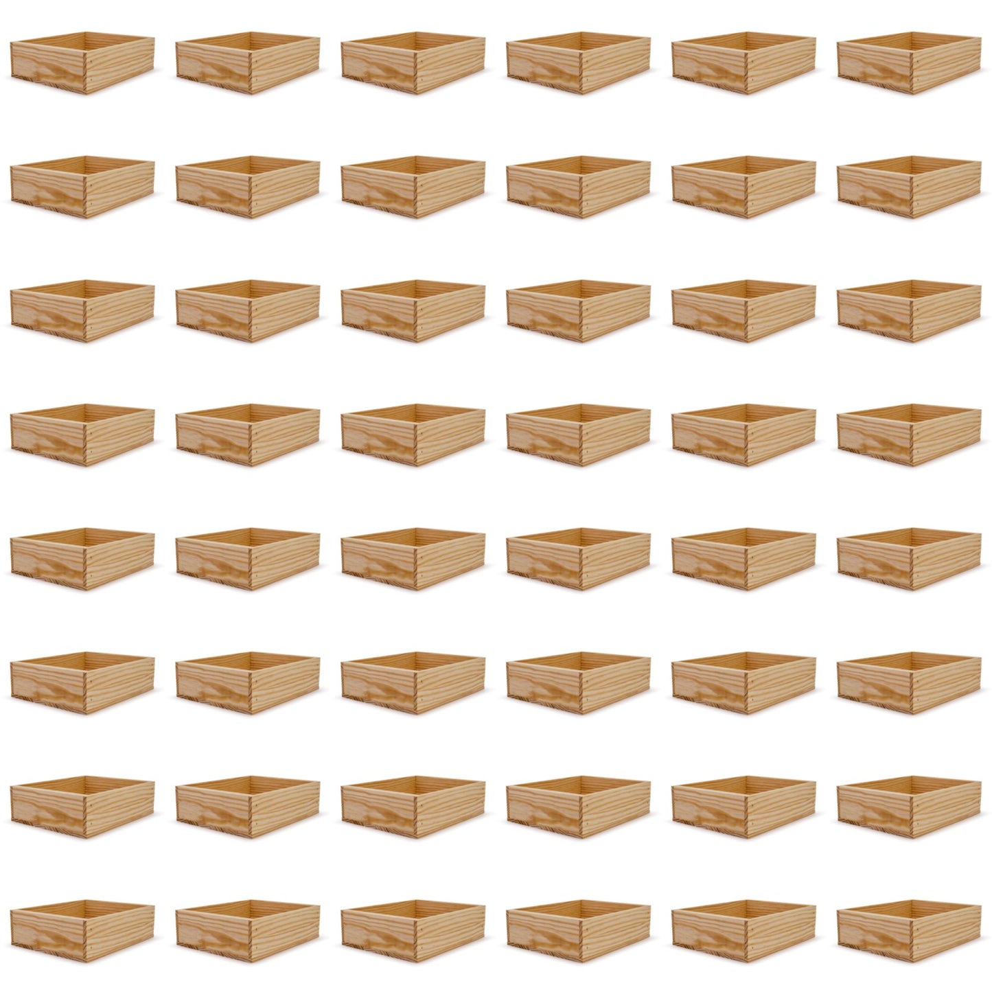 48 Small wooden crates 12x9.75x3.5