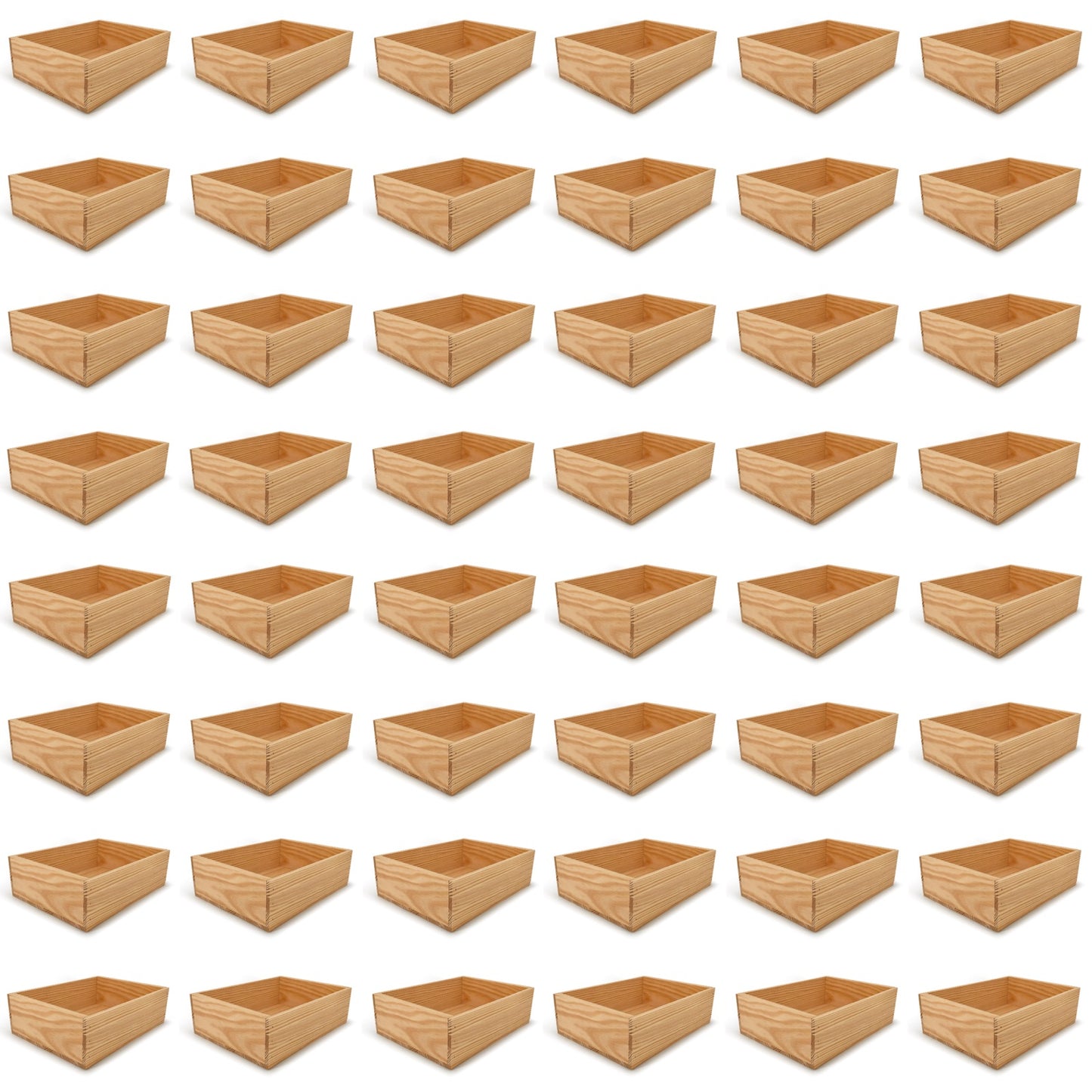 48 Small wooden crates 14x10x4.25