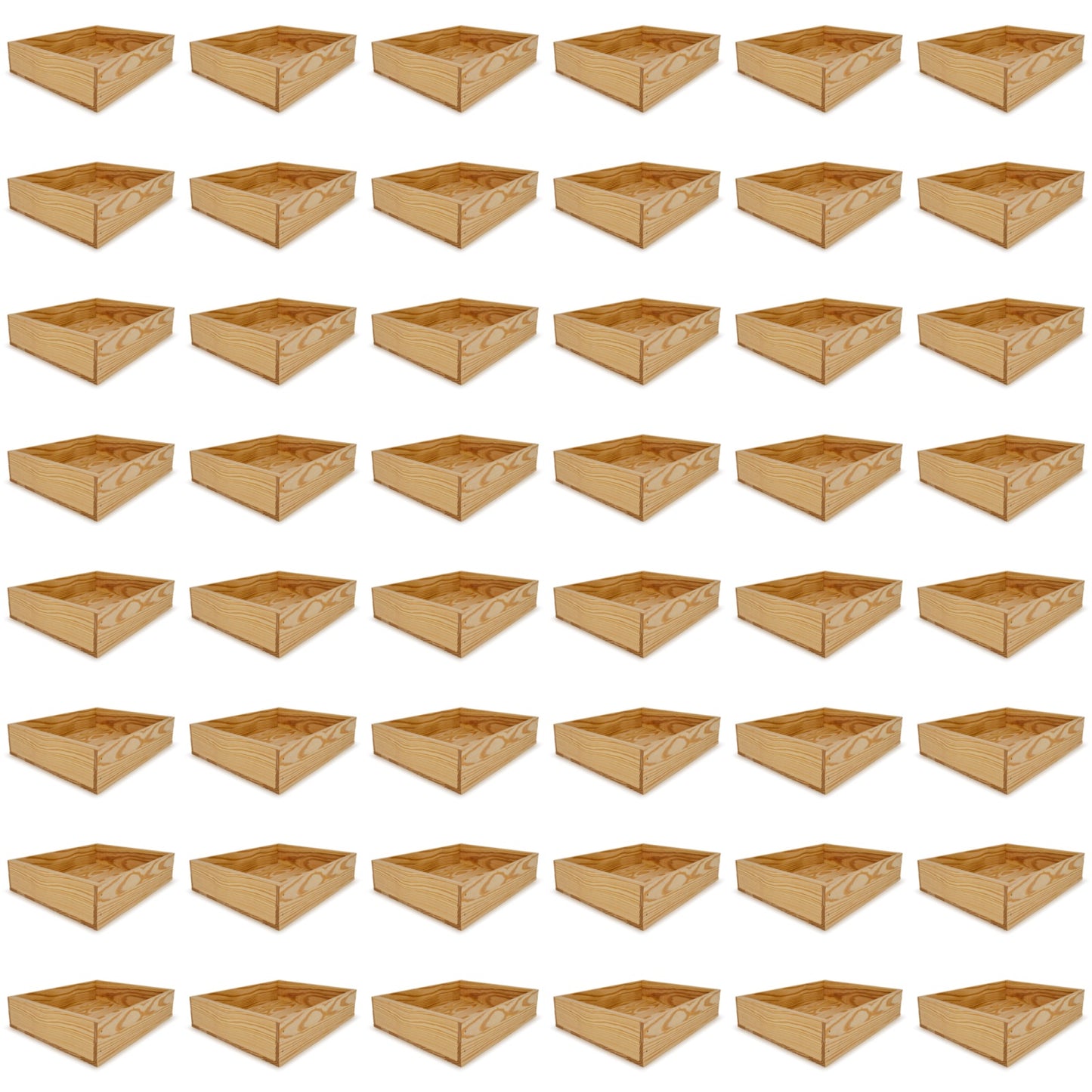48 Small wooden crates 16x13.25x3.5