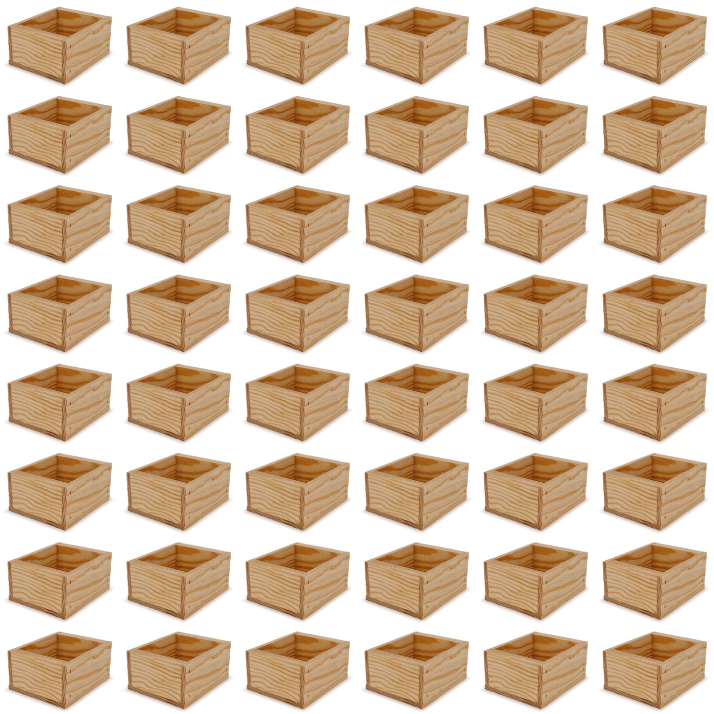 48 Small wooden crates 5x4.5x2.75
