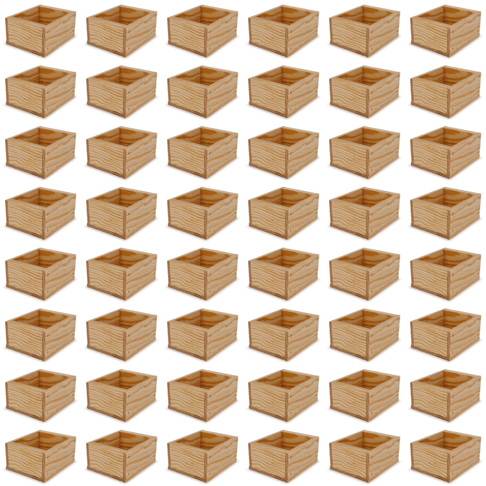 48 Small wooden crates 5x4.5x2.75