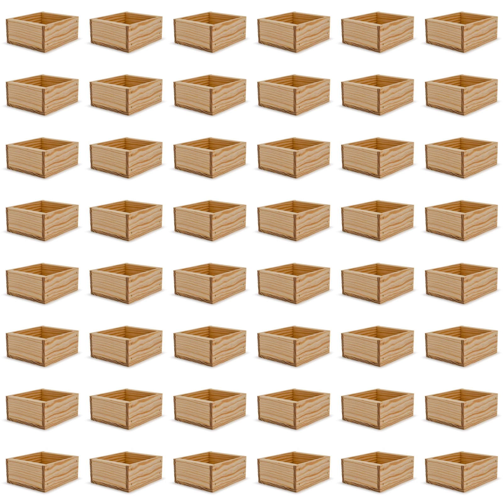 48 Small wooden crates 6x5.5x2.75