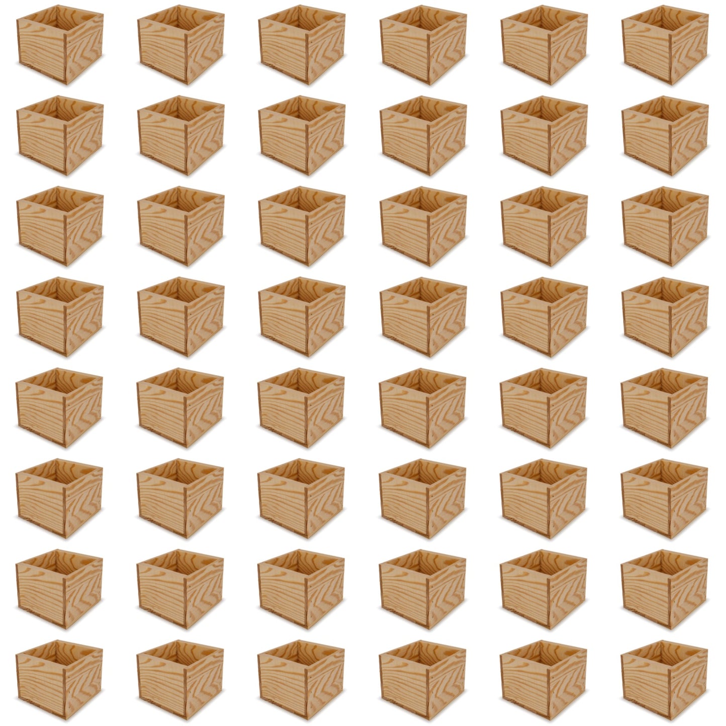 48 Small wooden crates 6x6.25x5.25