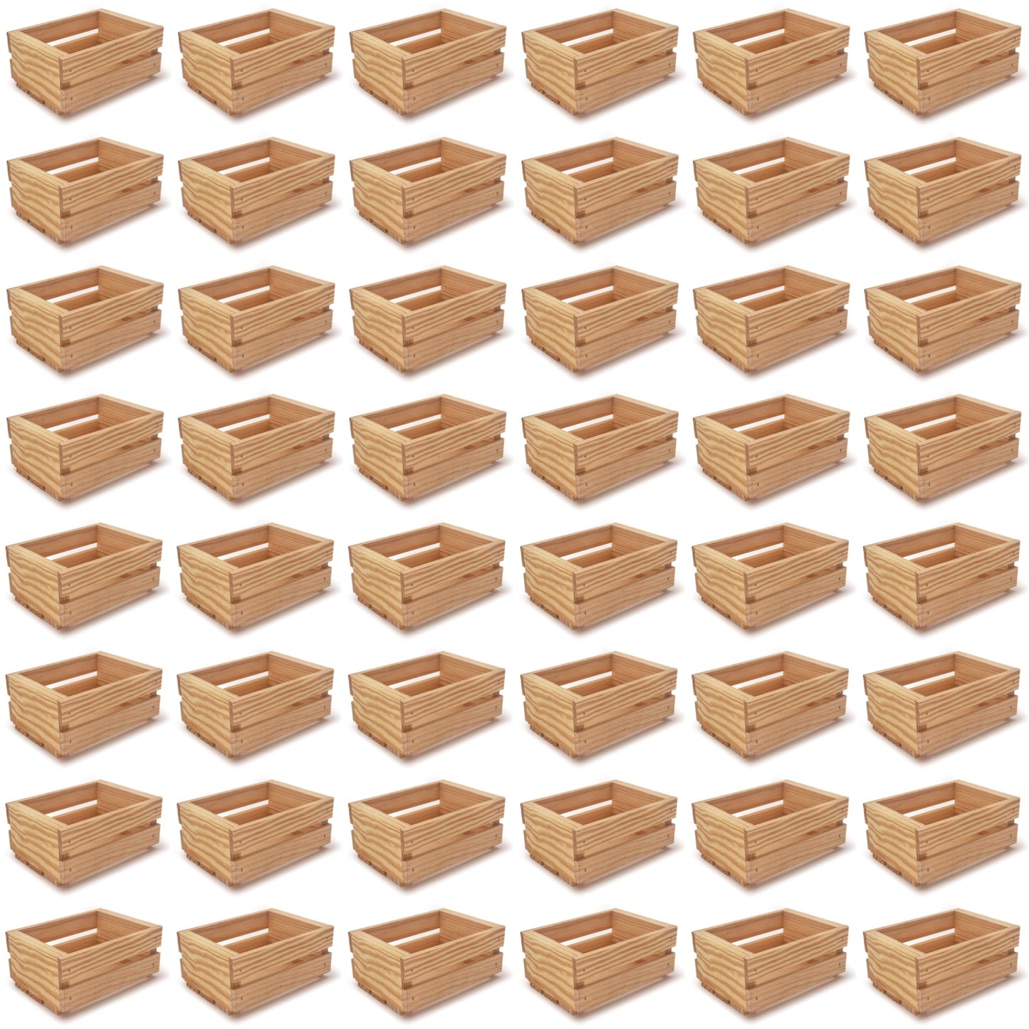 48 Small wooden crates 7.125x5.5x3.5