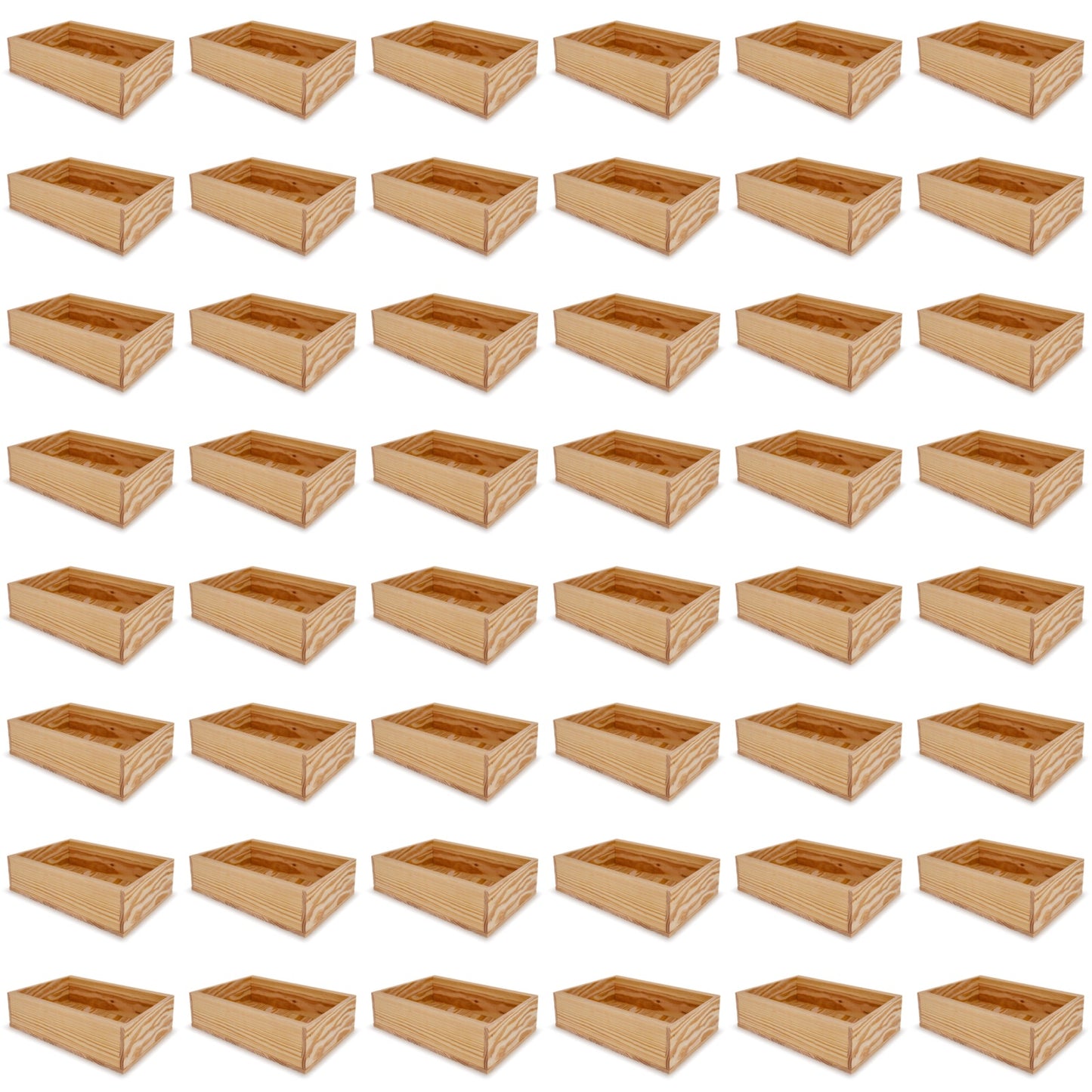 48 Small wooden crates 8x13.25x3.5