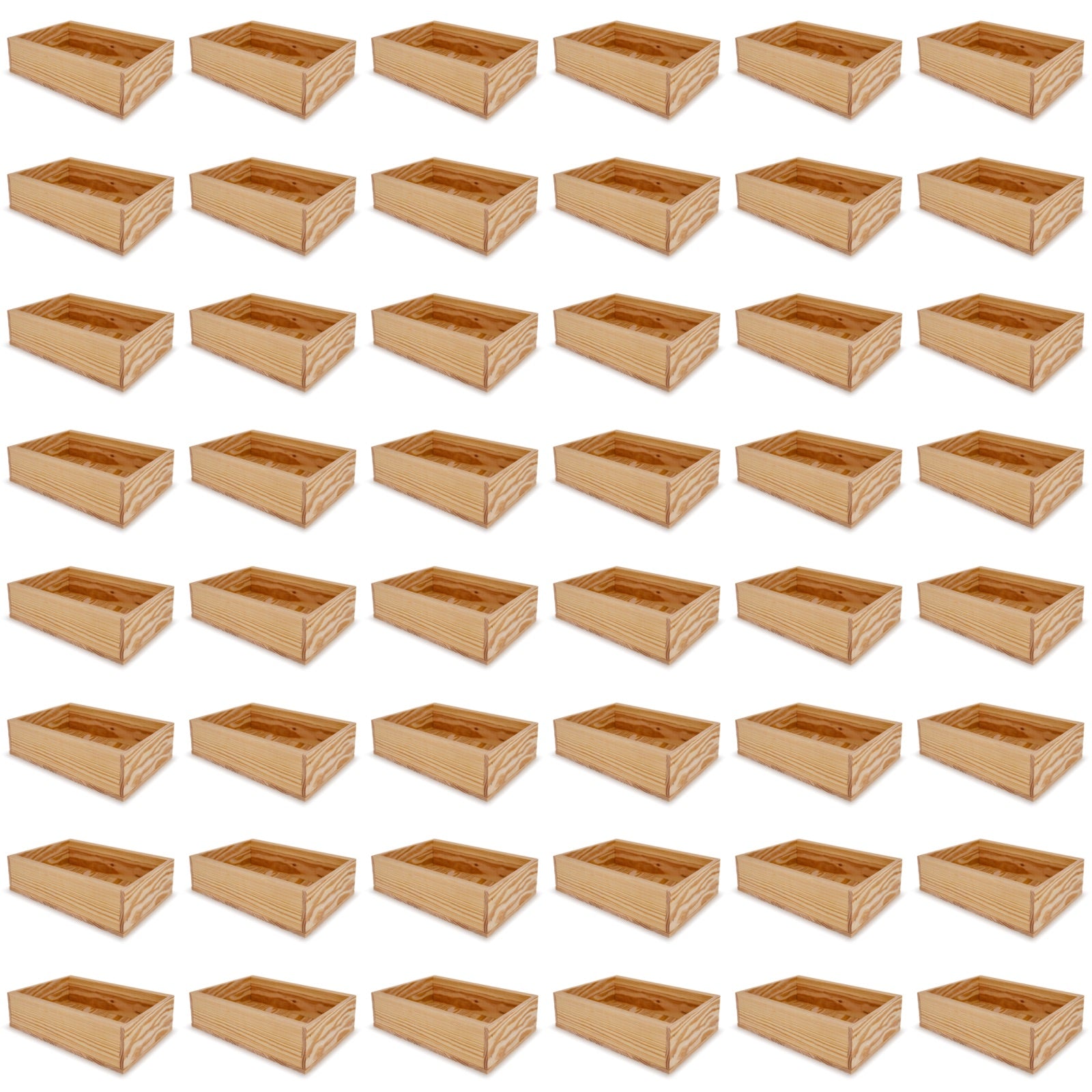48 Small wooden crates 8x13.25x3.5