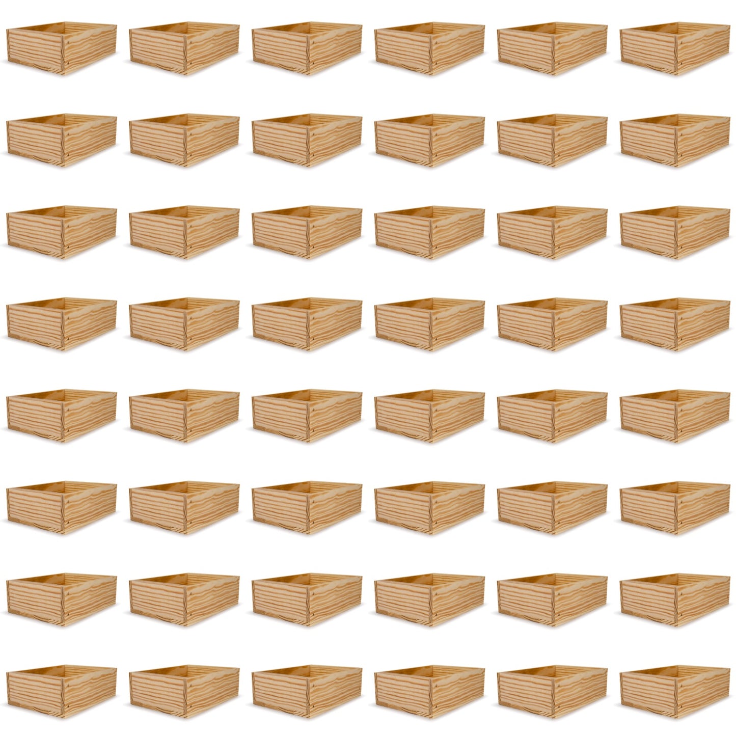 48 Small wooden crates 8x6.25x2.75