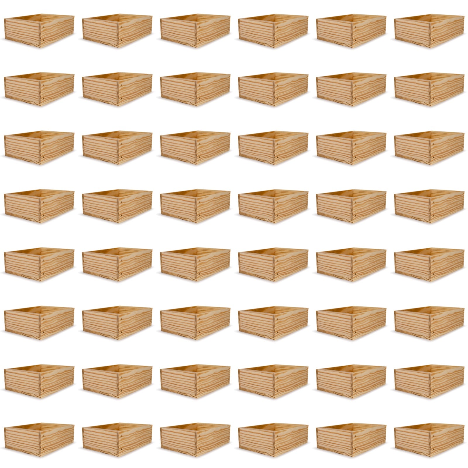 48 Small wooden crates 8x6.25x2.75