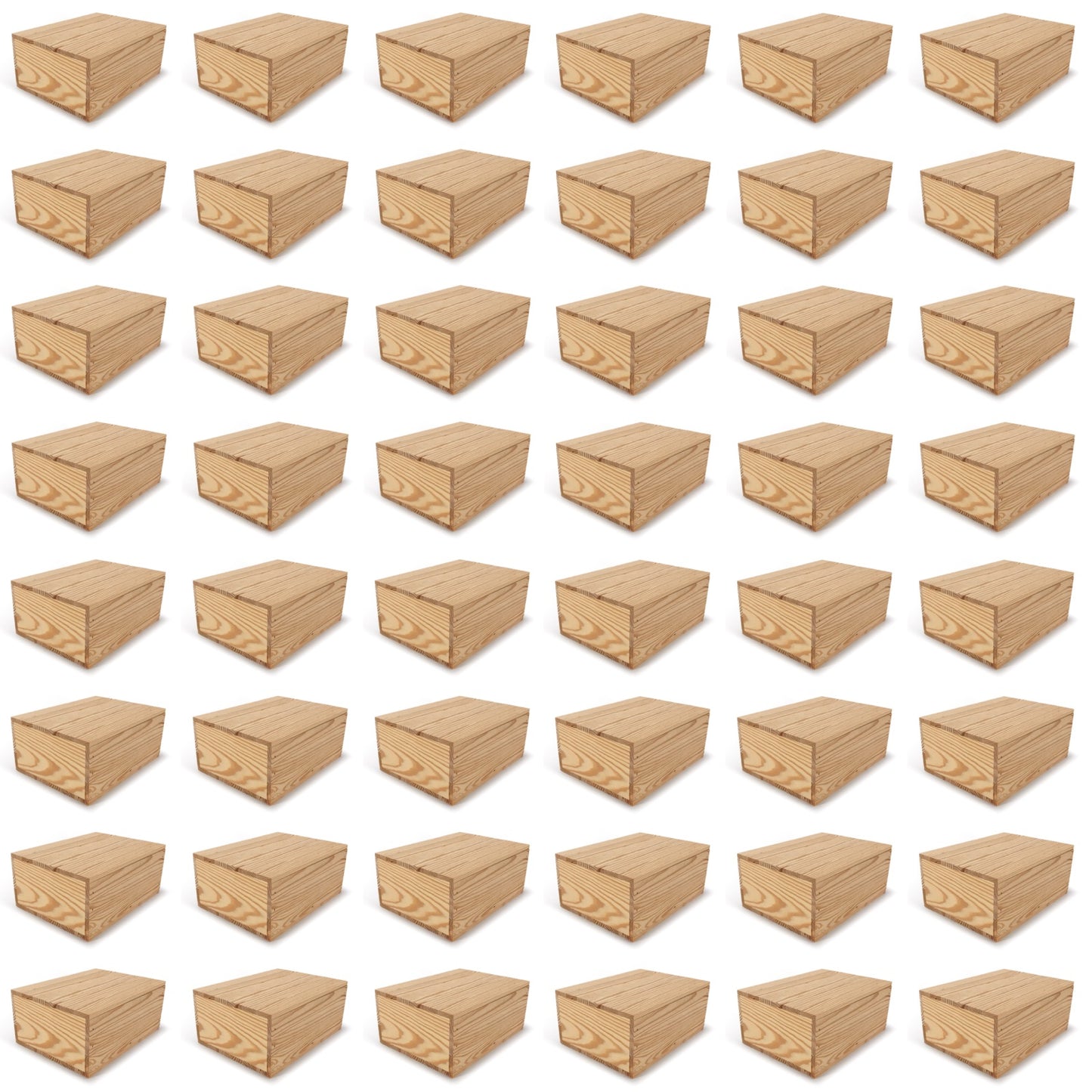 48 Small wooden crates with lid 10x8x4.25