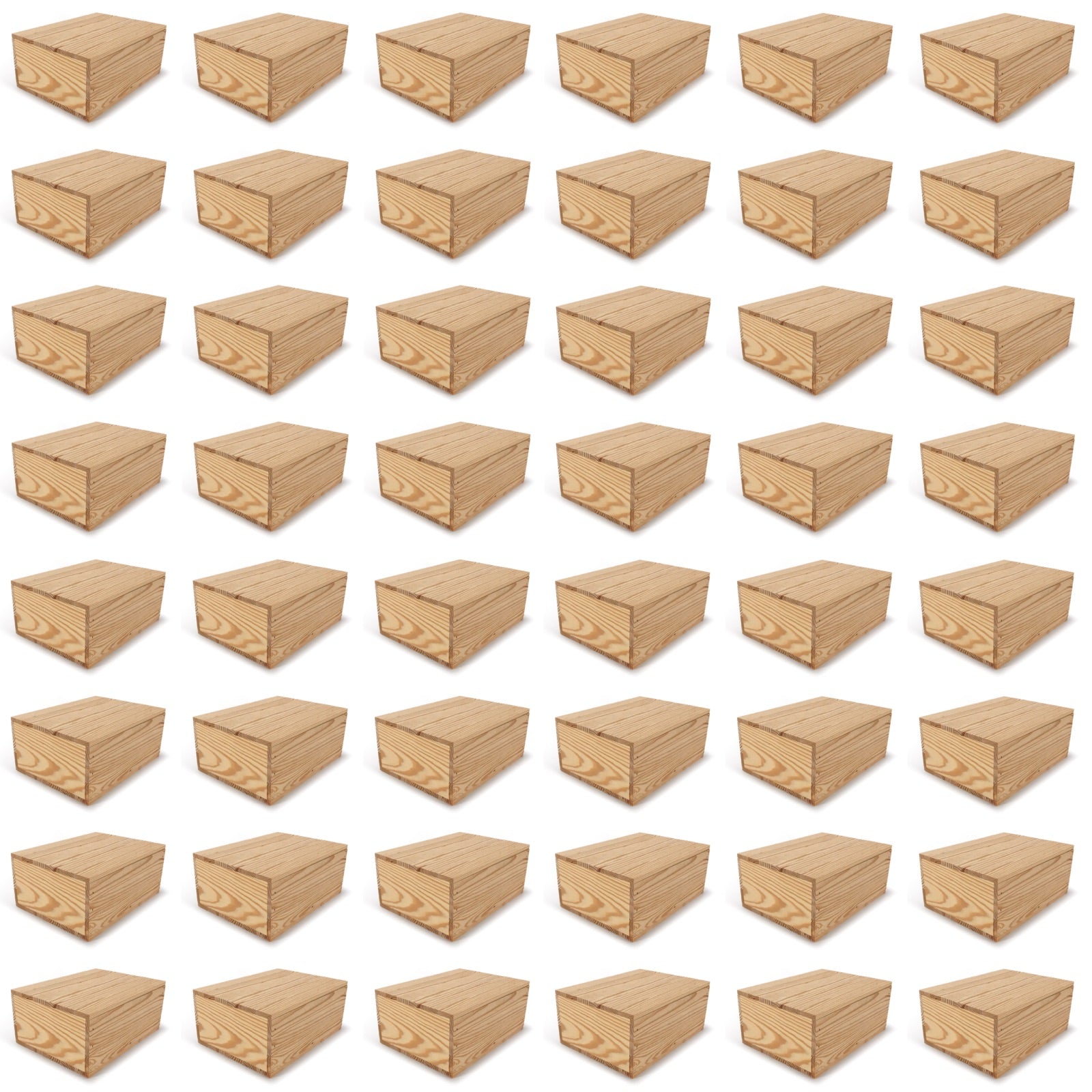48 Small wooden crates with lid 10x8x4.25