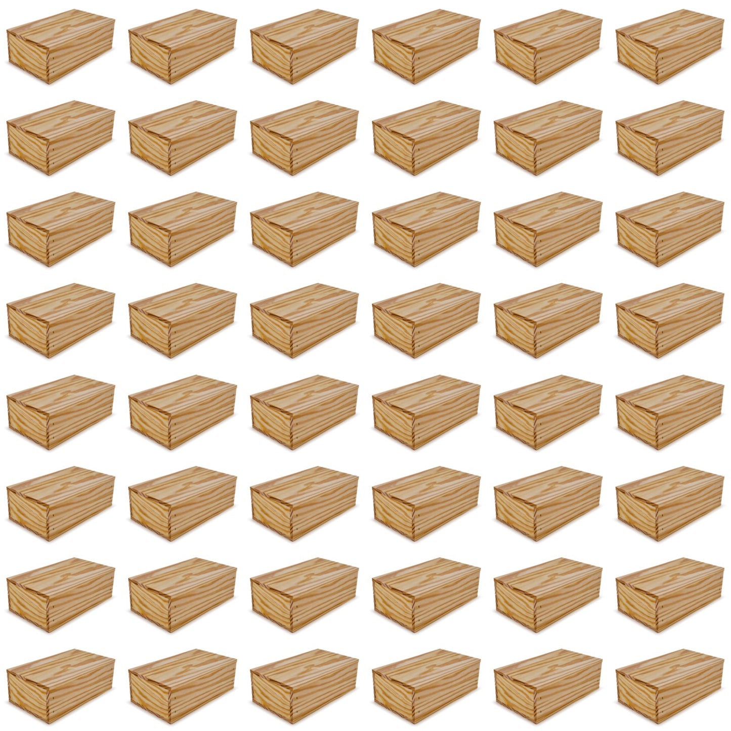 48 Small wooden crates with lid 11x6.25x3.5