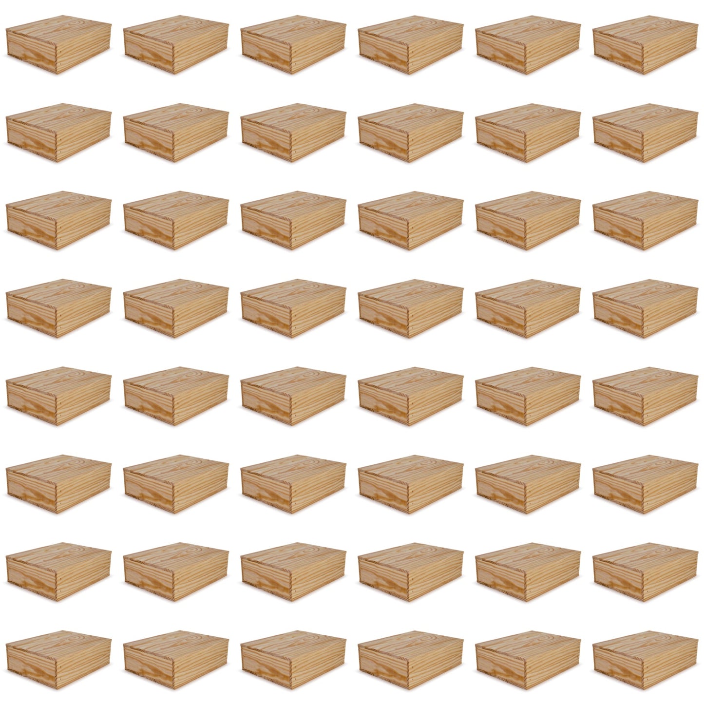 48 Small wooden crates with lid 12x9.75x3.5