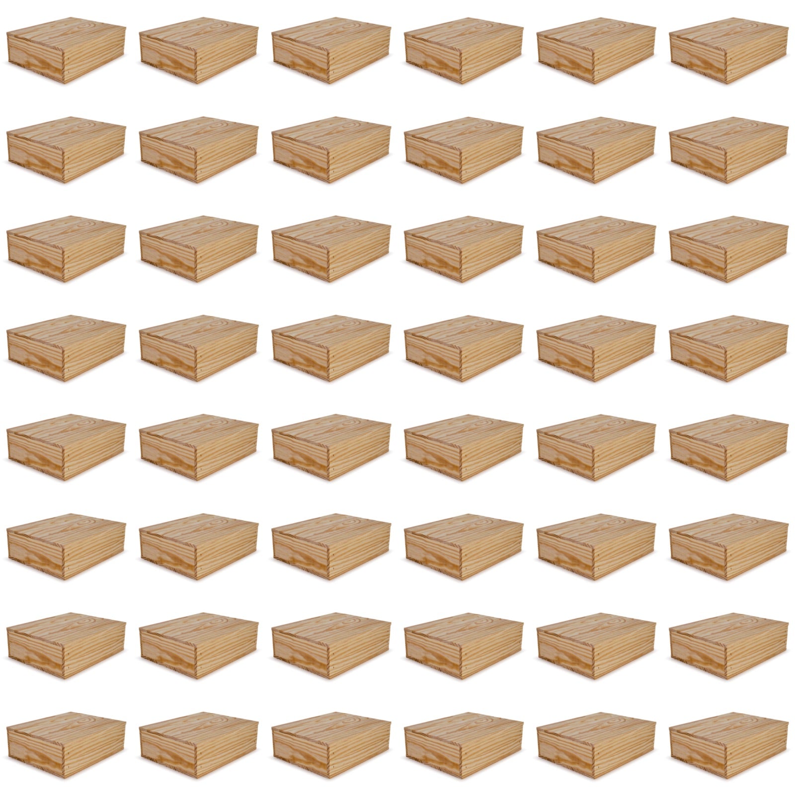 48 Small wooden crates with lid 12x9.75x3.5