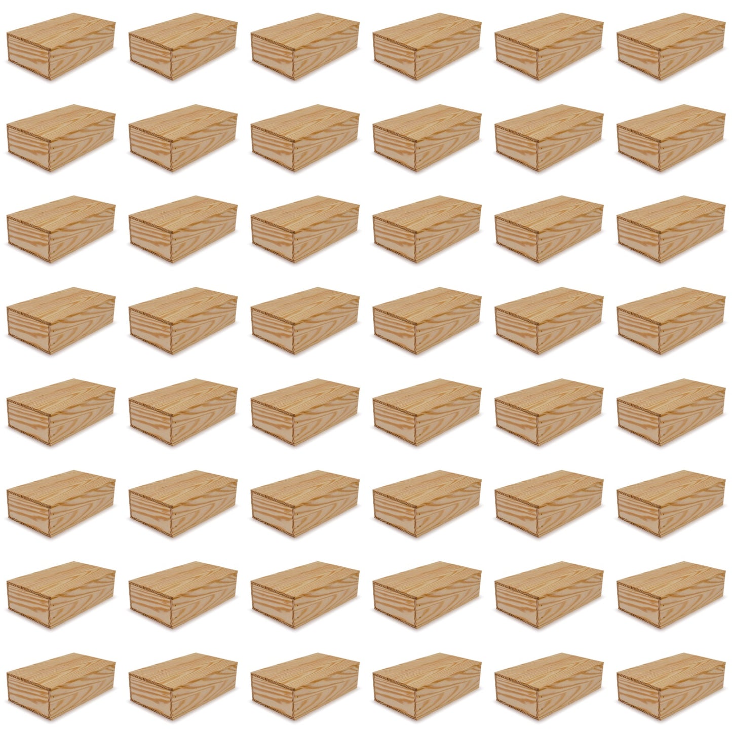 48 Small wooden crates with lid 13x7.5x3.5