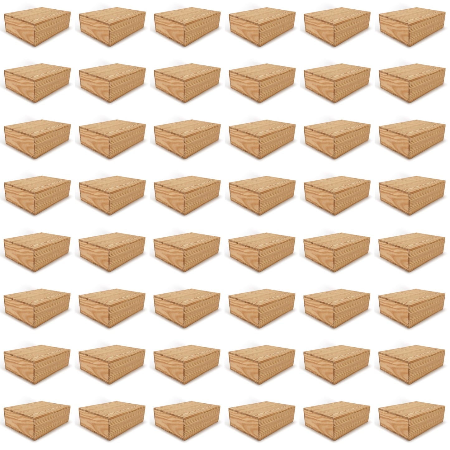 48 Small wooden crates with lid 14x10x4.25